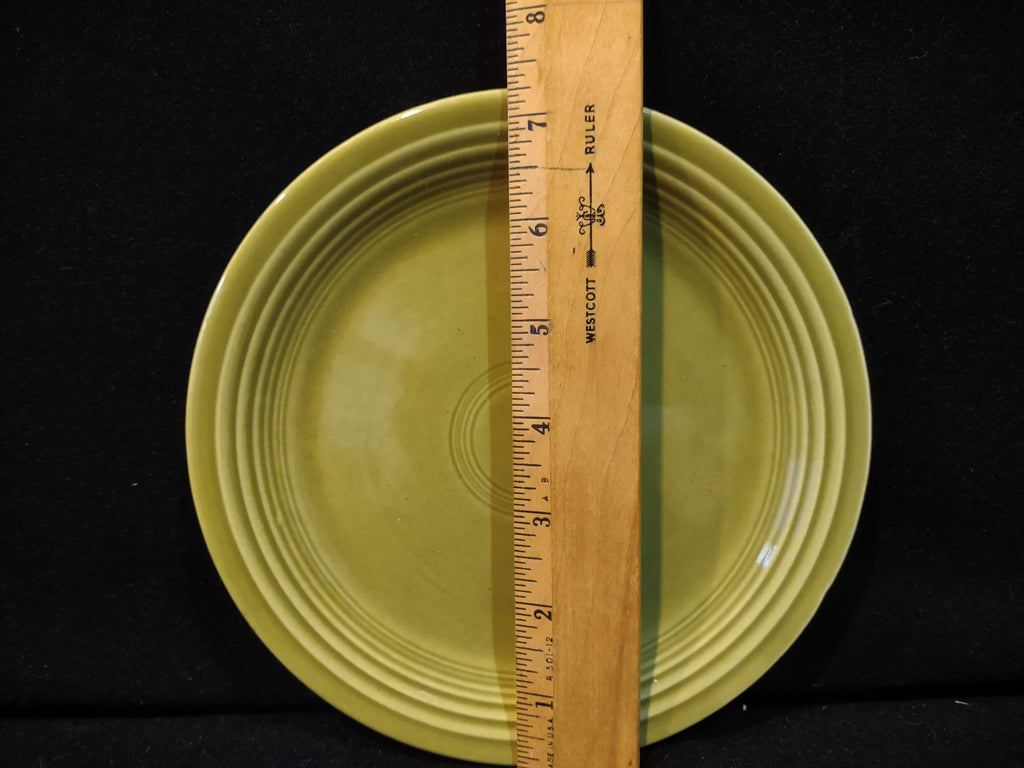 Vintage Fiesta Chartreuse 7 inch Salad Plate Yellow Green Dinnerware [6781]