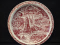 Vintage Pittsburgh Landmarks Commemorative Plate Red & White [6775]