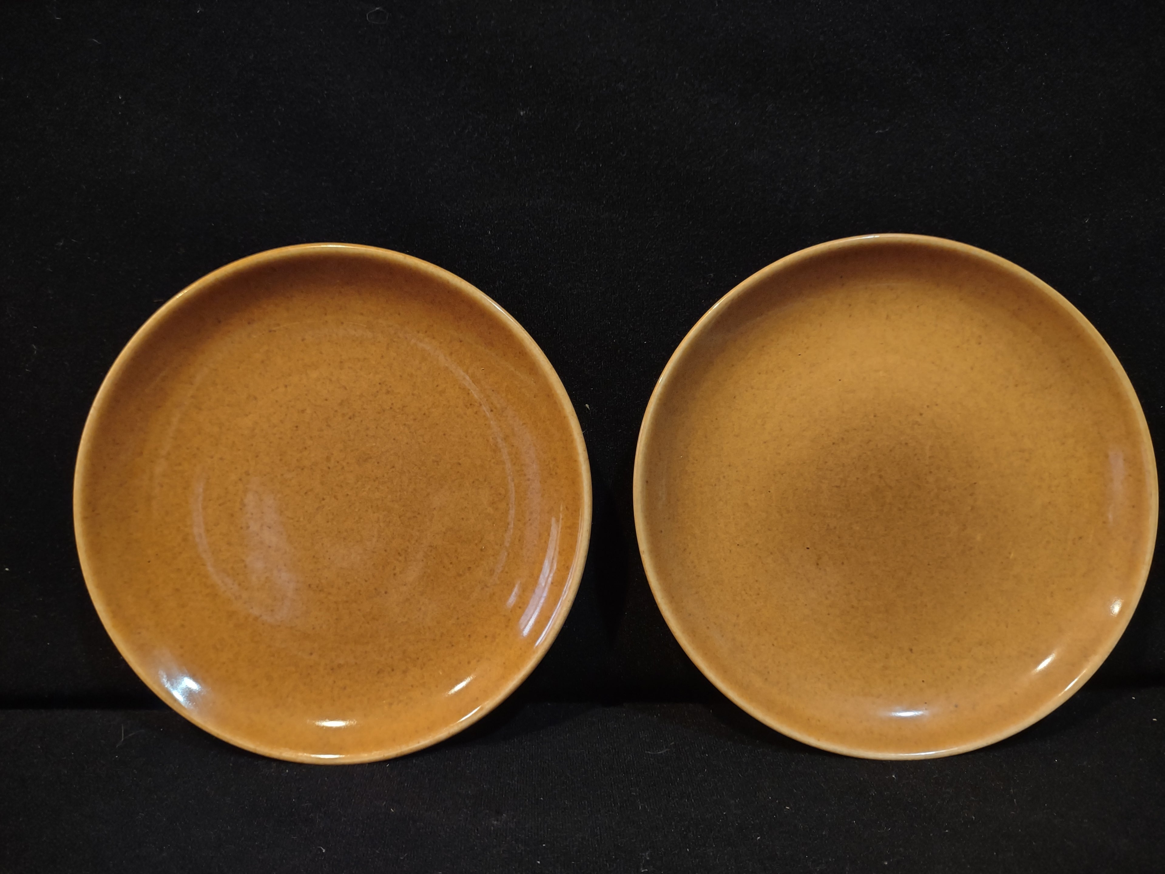 Vintage Iroquois Casual China Russel Wright Nutmeg 6" Plates Set/2 [6774]