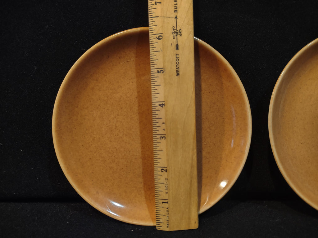 Vintage Iroquois Casual China Russel Wright Nutmeg 6" Plates Set/2 [6774]