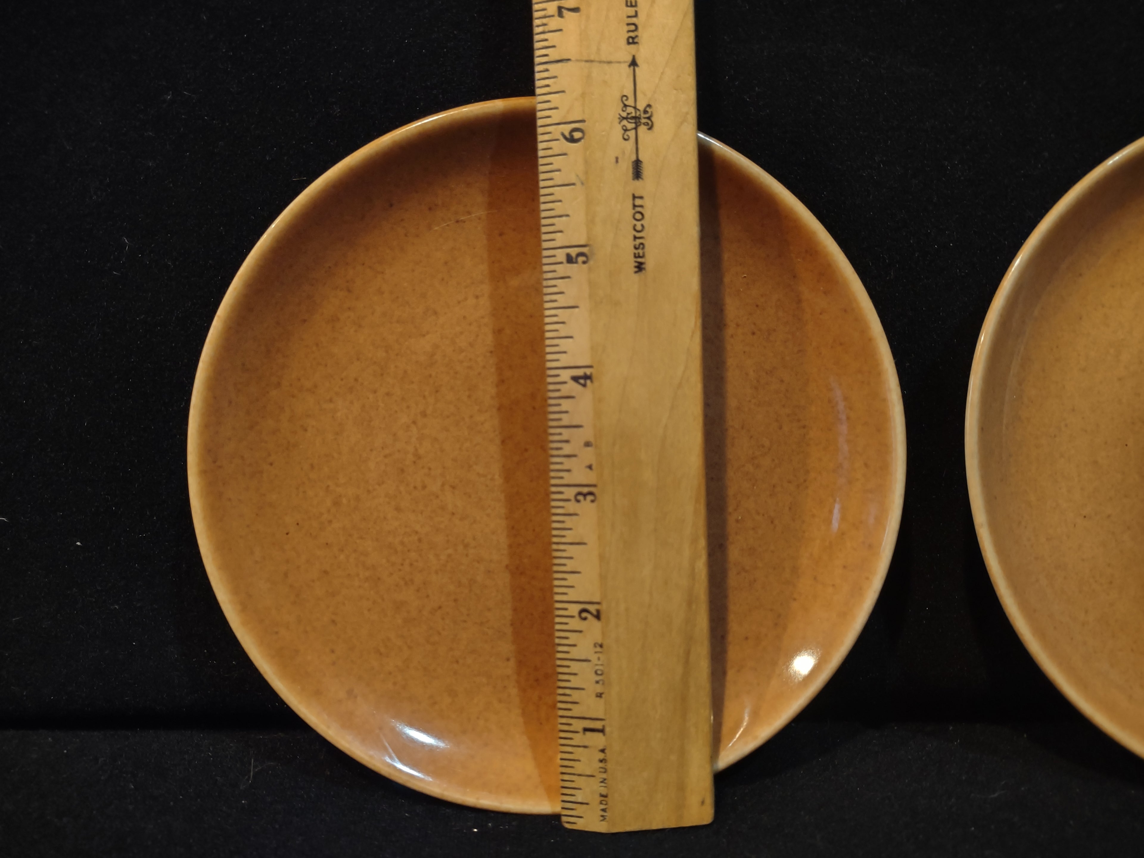 Vintage Iroquois Casual China Russel Wright Nutmeg 6" Plates Set/2 [6774]