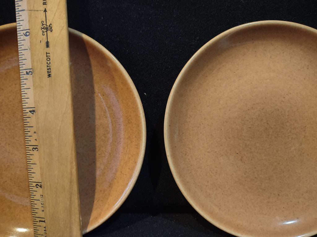 Vintage Iroquois Casual China Russel Wright Nutmeg 6" Plates Set/2 [6774]