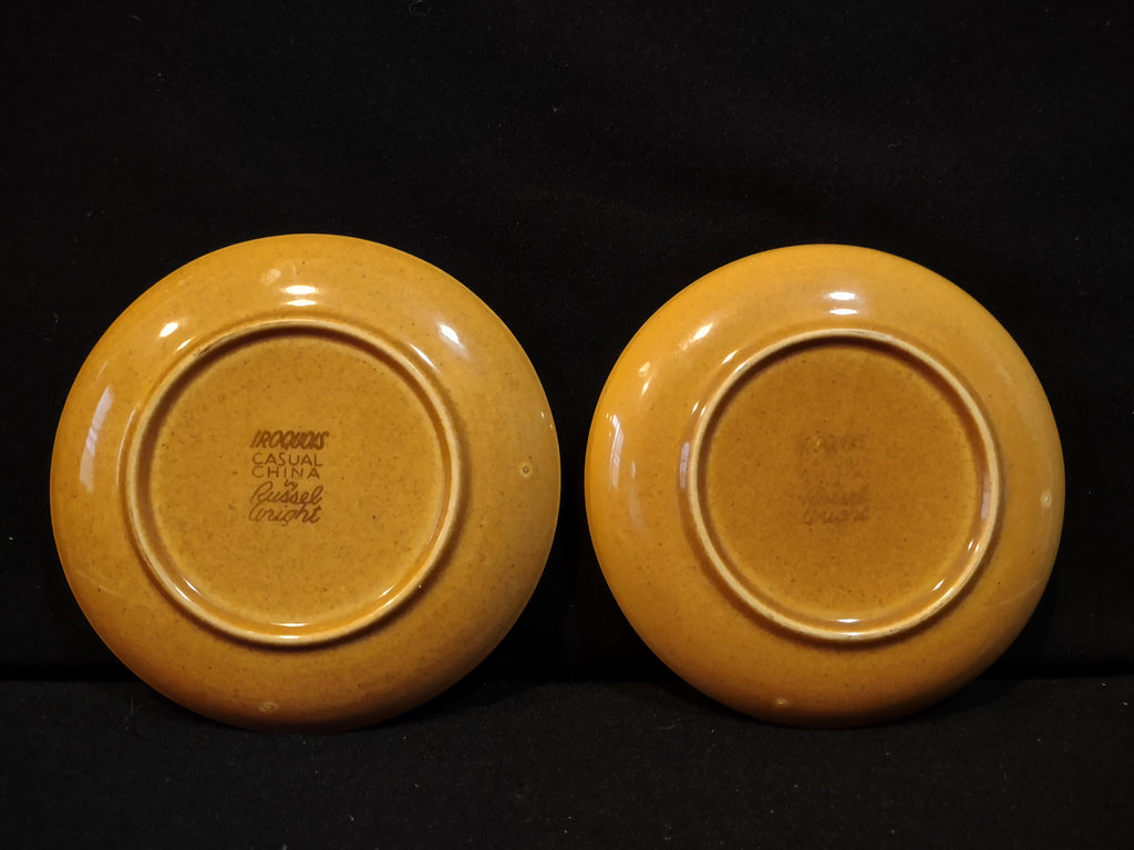 Vintage Iroquois Casual China Russel Wright Nutmeg 6" Plates Set/2 [6774]