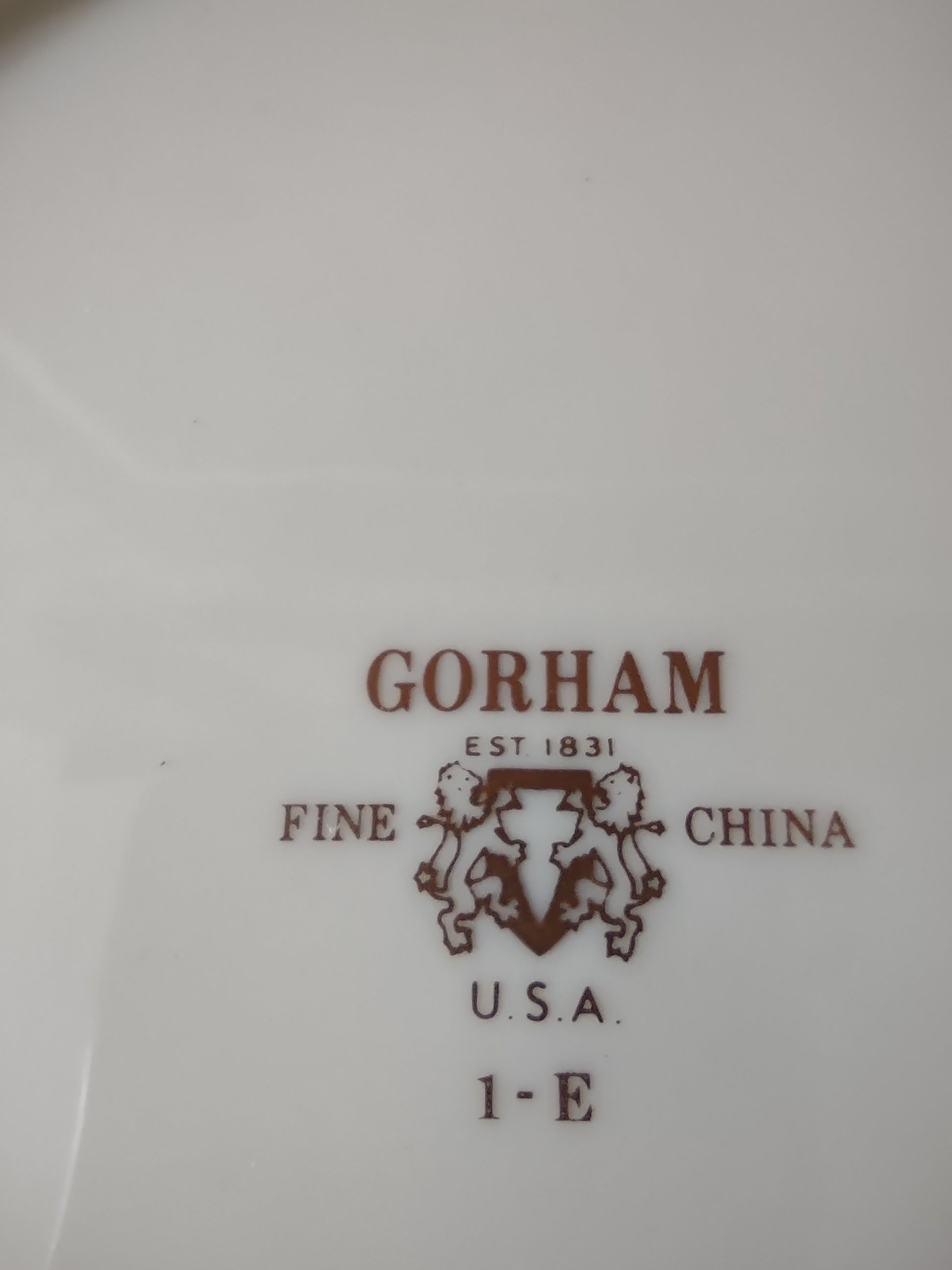 Vintage Gorham Fine China Dinner Plate Yellow Butterfly Floral Gold [6782]