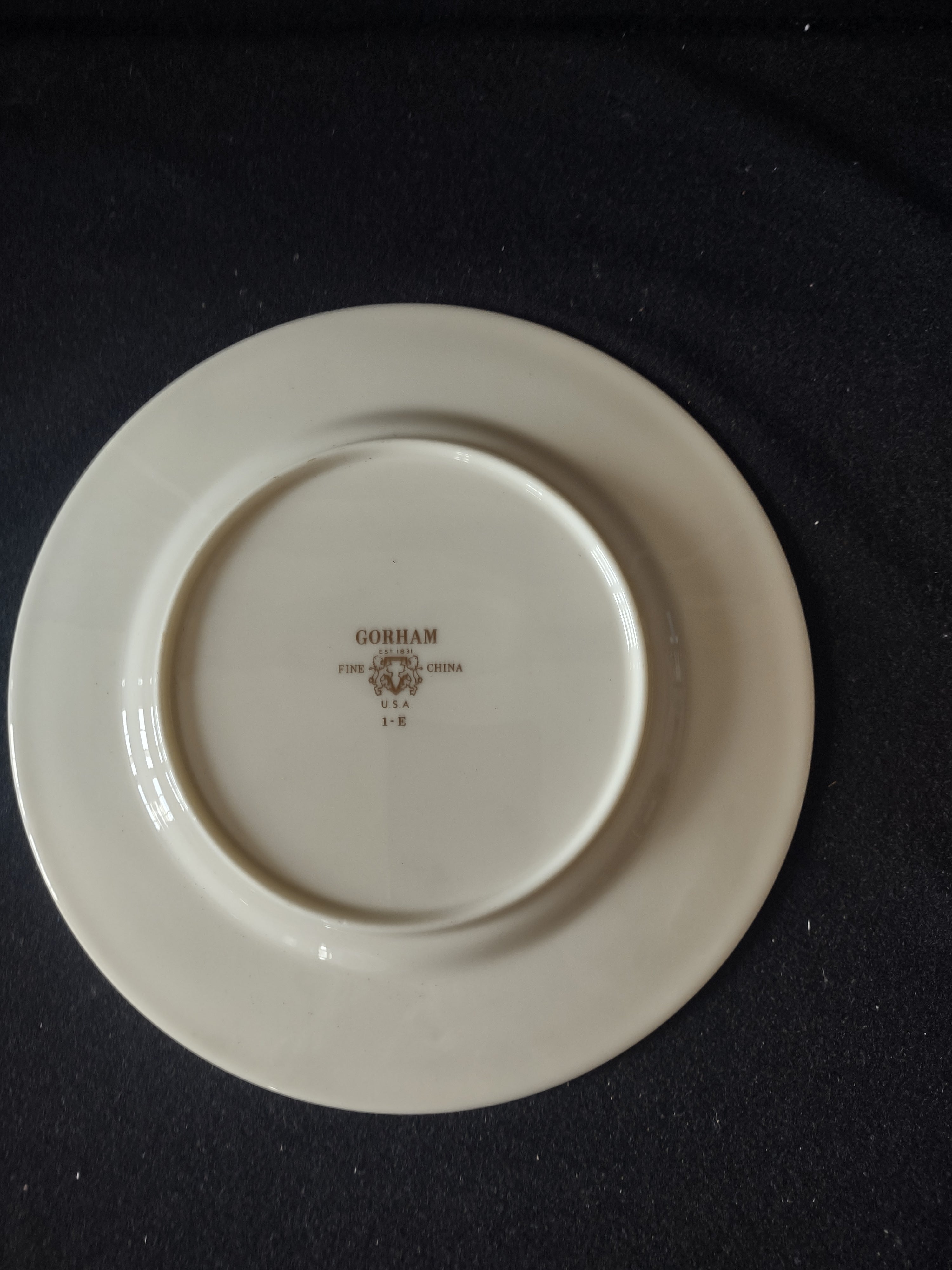 Vintage Gorham Fine China Butterfly Honeycomb Yellow Gold Salad Plate [6784]