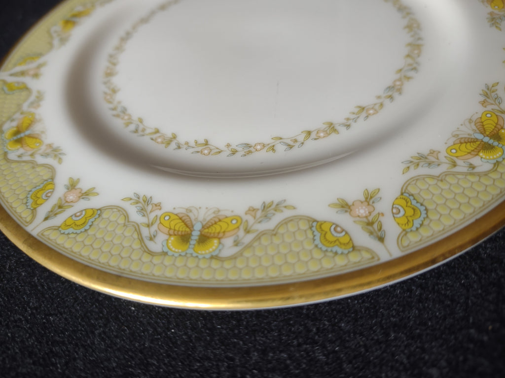 Vintage Gorham Fine China USA Set/5 Bread Butter Plates Yellow Floral [6786]