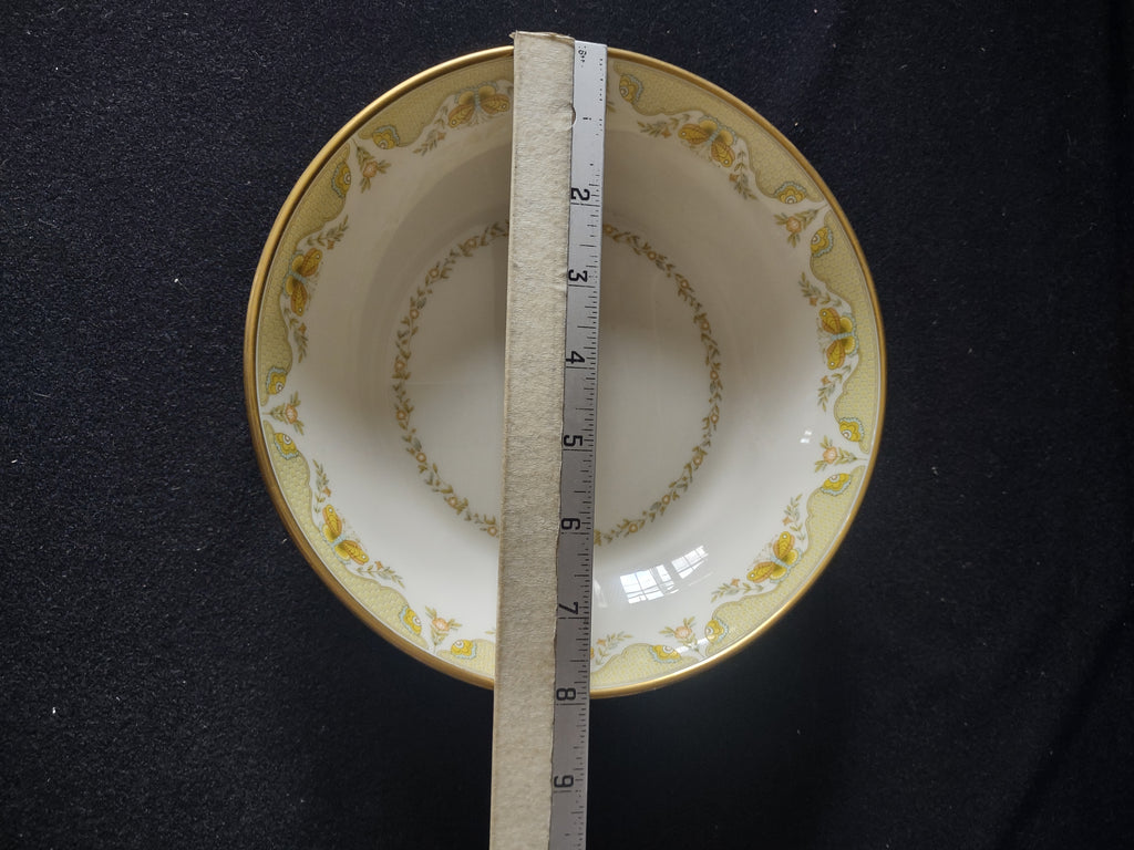 Vintage Gorham Fine China Yellow Gold Floral Soup Cereal Bowl 8" [6787]