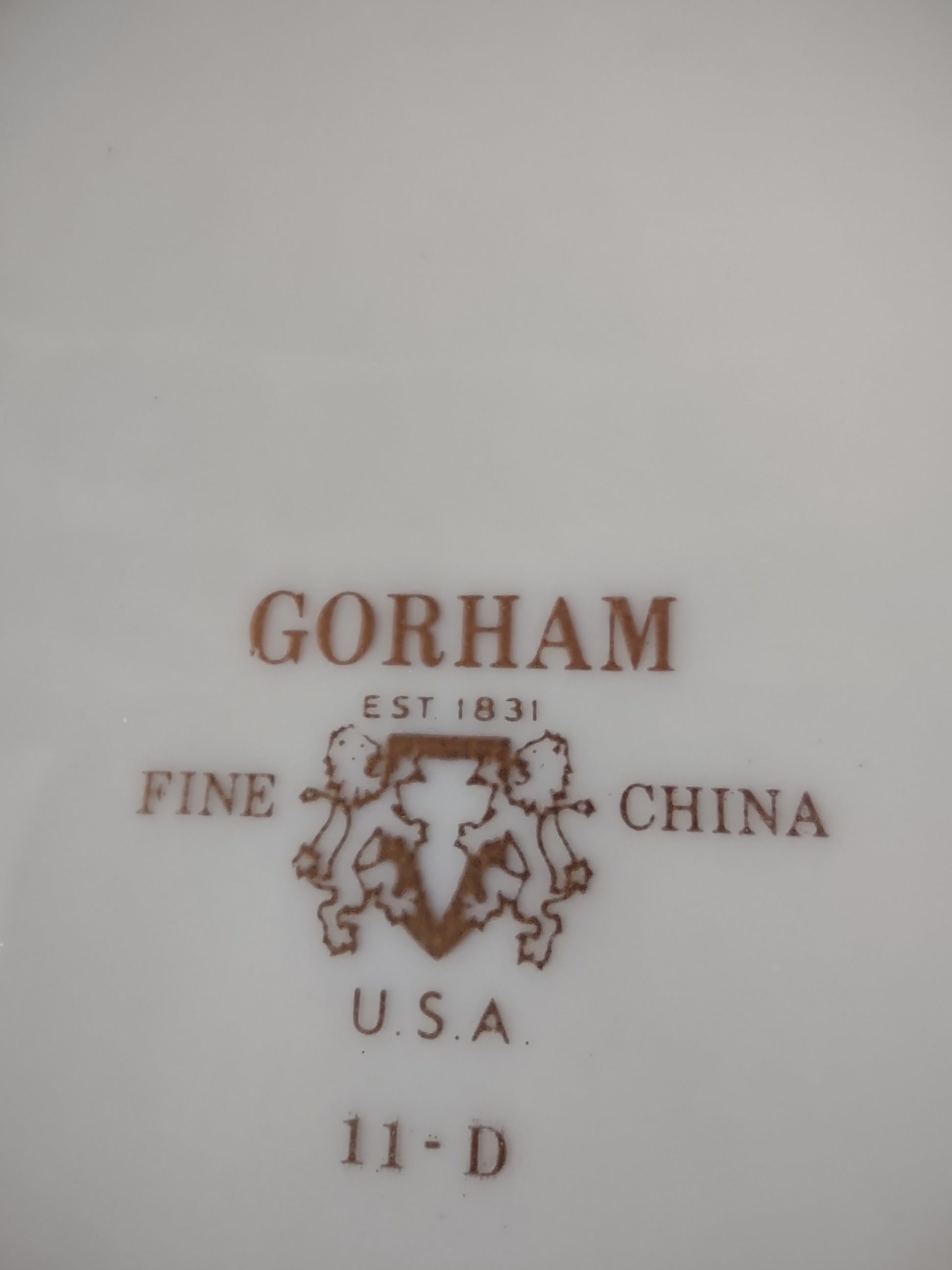 Vintage Gorham Fine China Yellow Gold Floral Soup Cereal Bowl 8" [6787]