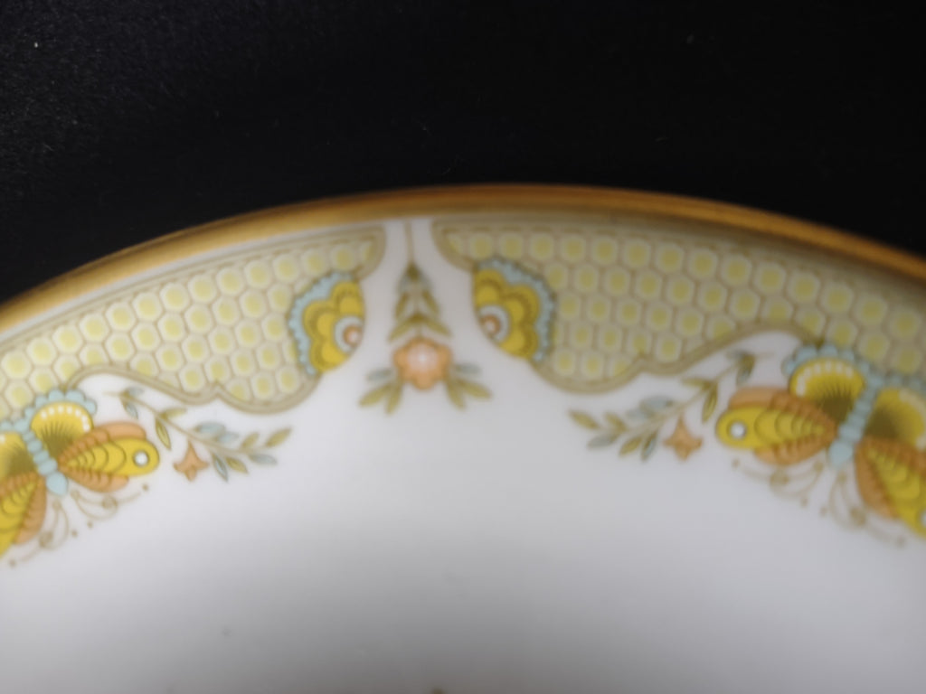 Vintage Gorham Fine China Cup & Saucer Set of 3 Gold Floral [6788]