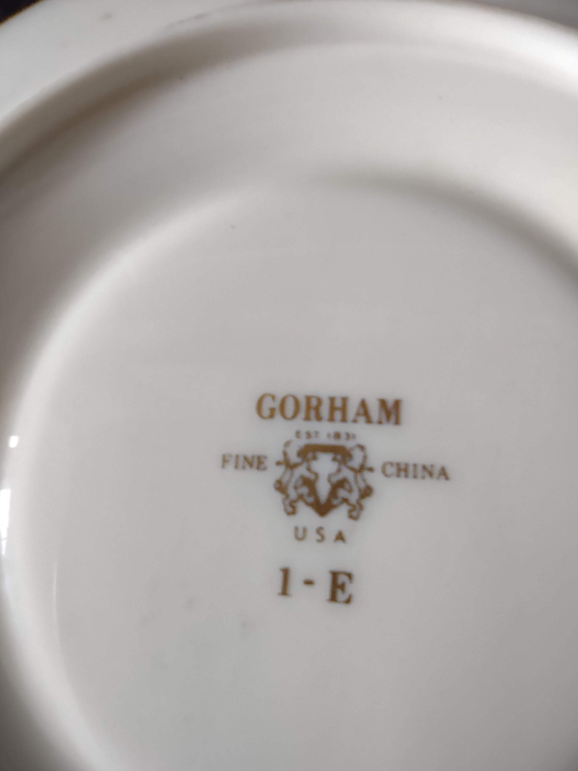 Vintage Gorham Fine China Cup & Saucer Set of 3 Gold Floral [6788]