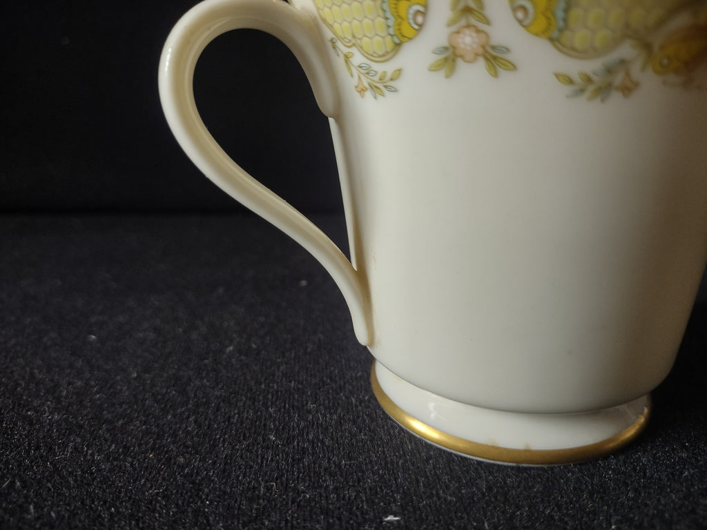 Vintage Gorham Fine China Cup & Saucer Set of 3 Gold Floral [6788]