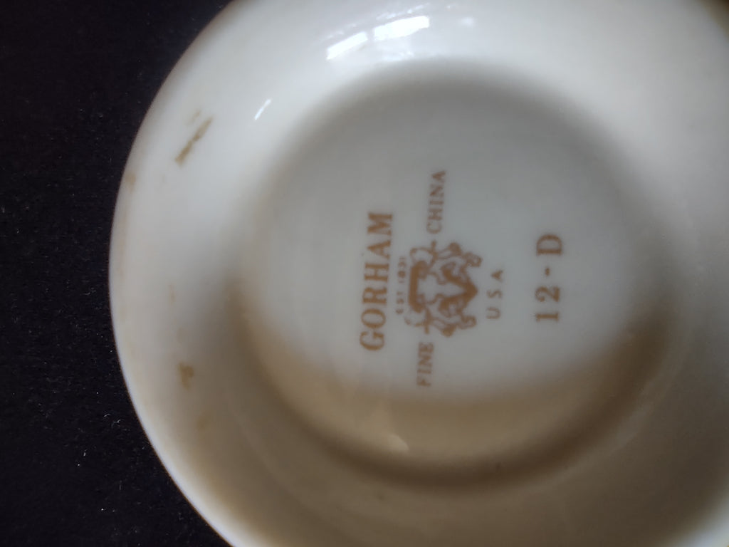 Vintage Gorham Fine China Set/3 Teacups Yellow Floral [6791]