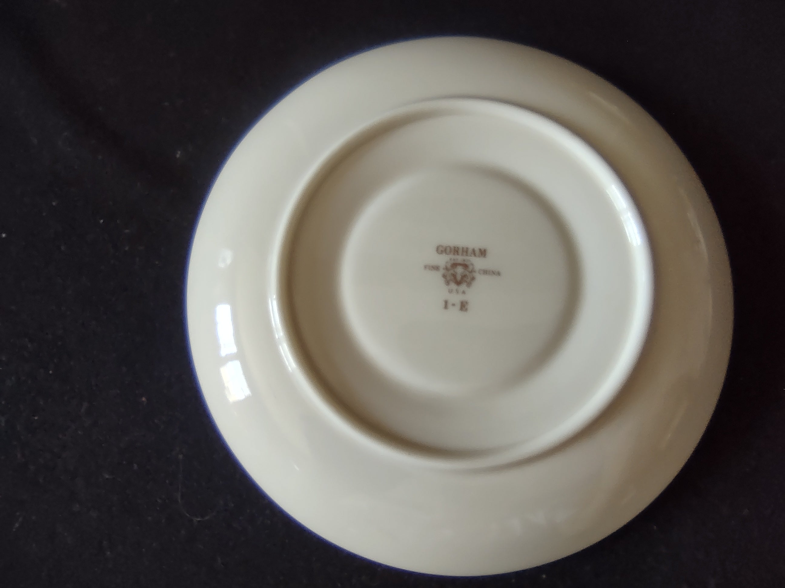 Vintage Gorham Bouillon Cream Soup Cup Saucer Set/2 Yellow Floral [6790]