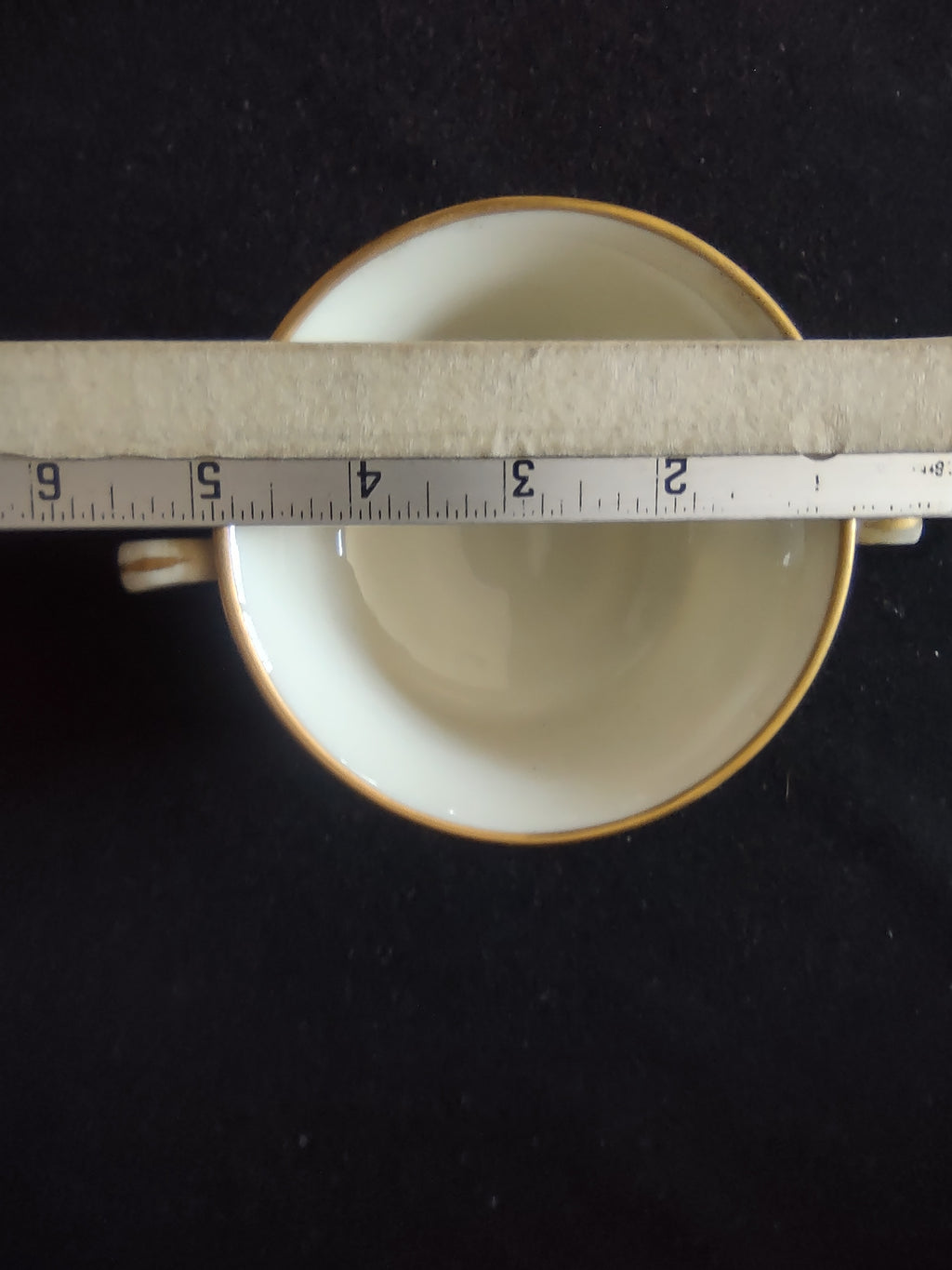 Vintage Gorham Bouillon Cream Soup Cup Saucer Set/2 Yellow Floral [6790]