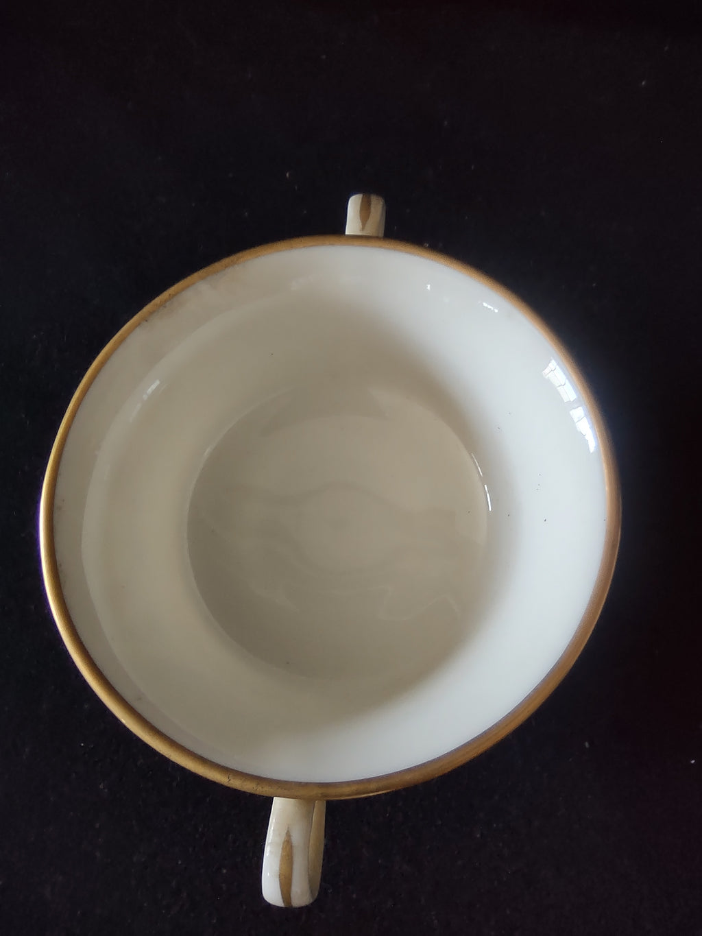 Vintage Gorham Bouillon Cream Soup Cup Saucer Set/2 Yellow Floral [6790]