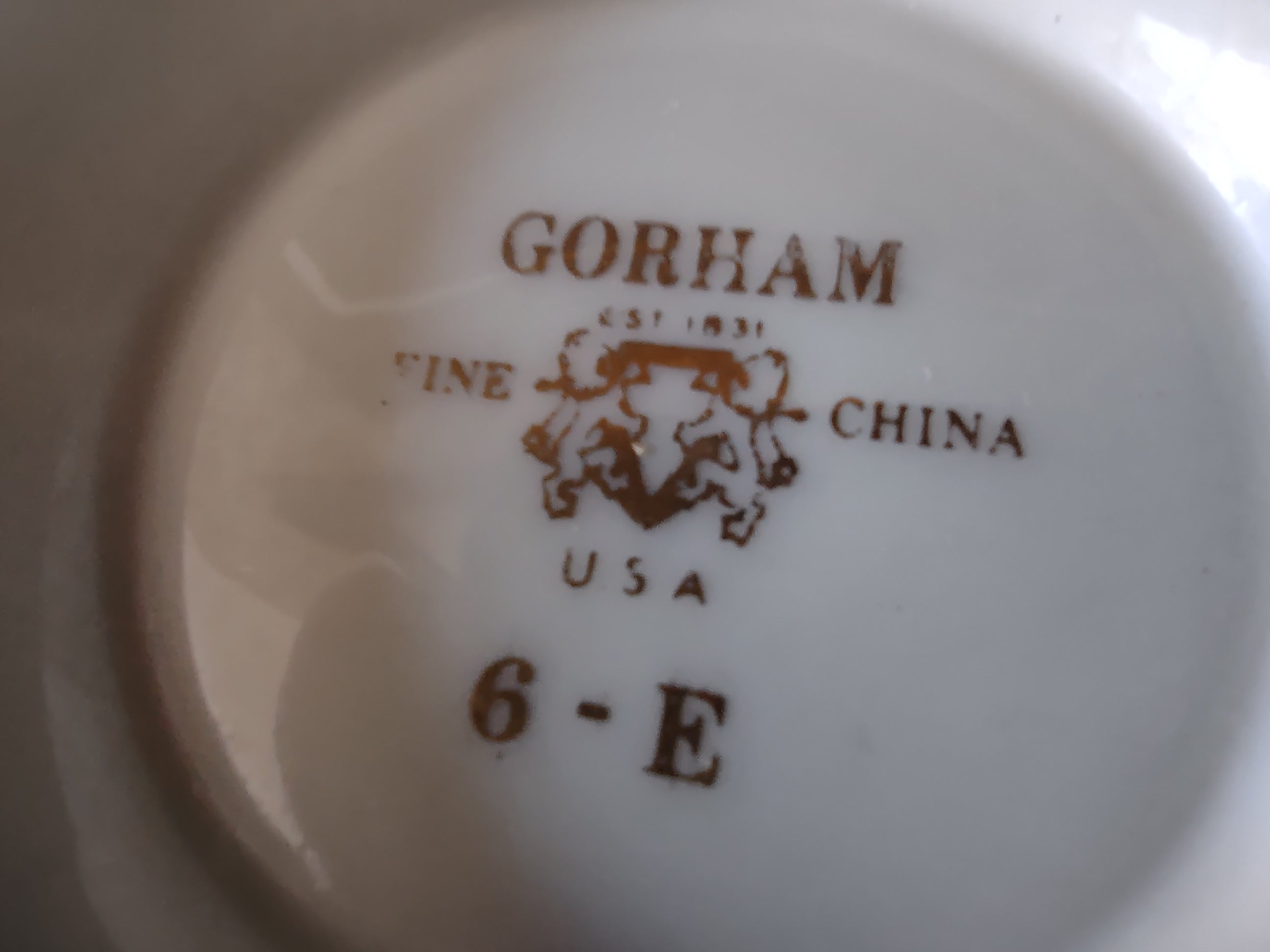 Vintage Gorham Bouillon Cream Soup Cup Saucer Set/2 Yellow Floral [6790]