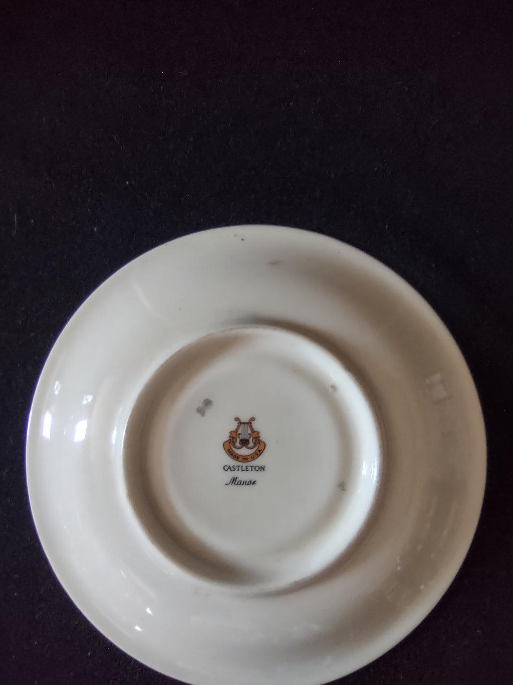Vintage Castleton Manor Saucer Floral Garland Gold Trim [6792]