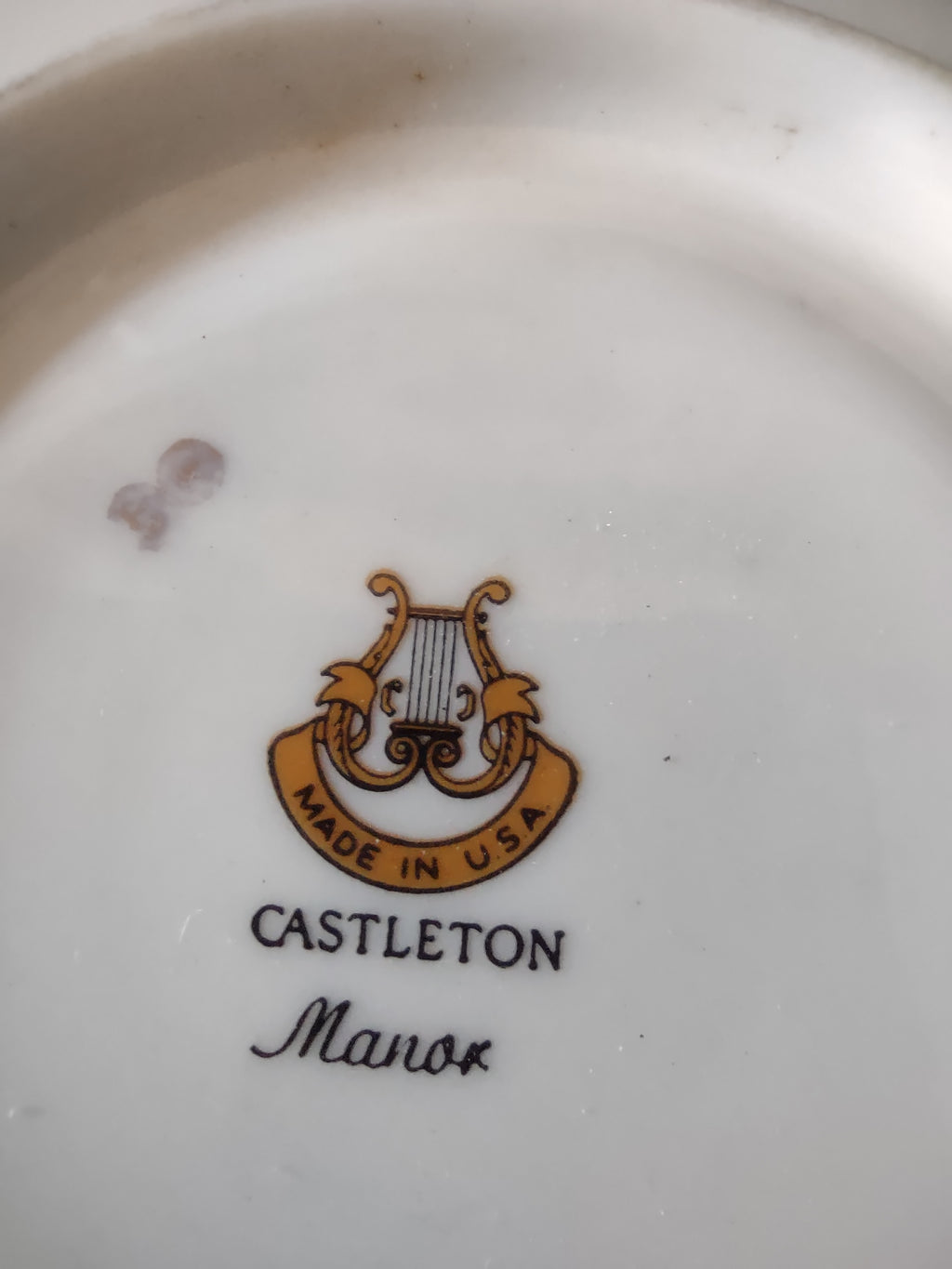 Vintage Castleton Manor Saucer Floral Garland Gold Trim [6792]