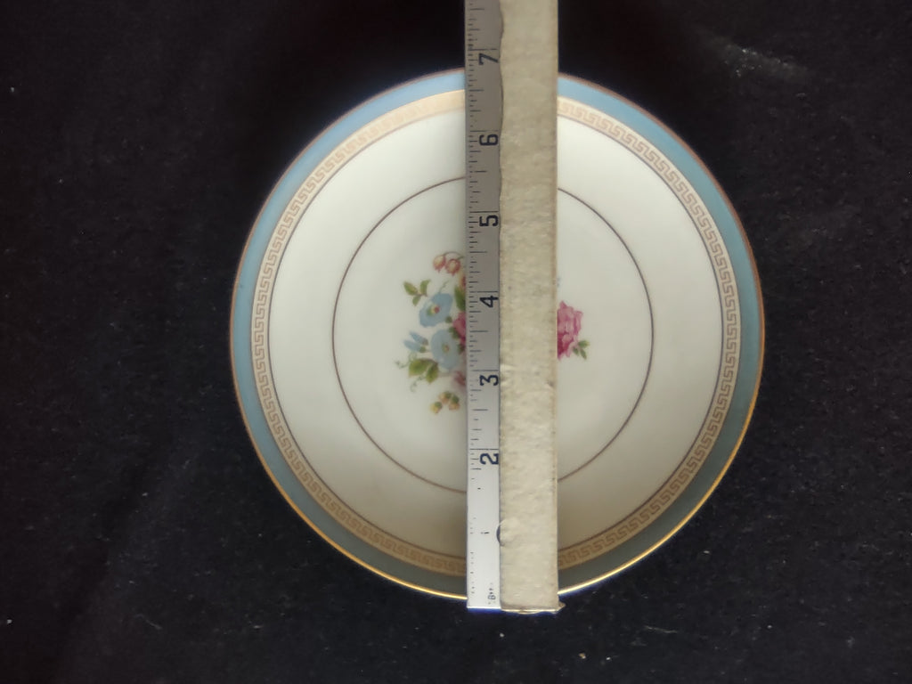 Vintage Lamberton China Blue & Gold Floral Bread Plates Set of 2 [6793]