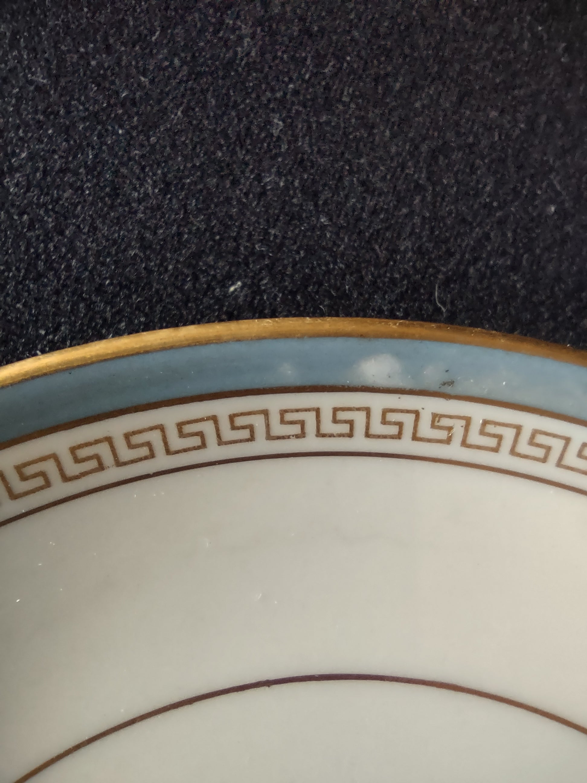 Vintage Lamberton China Blue & Gold Floral Bread Plates Set of 2 [6793]