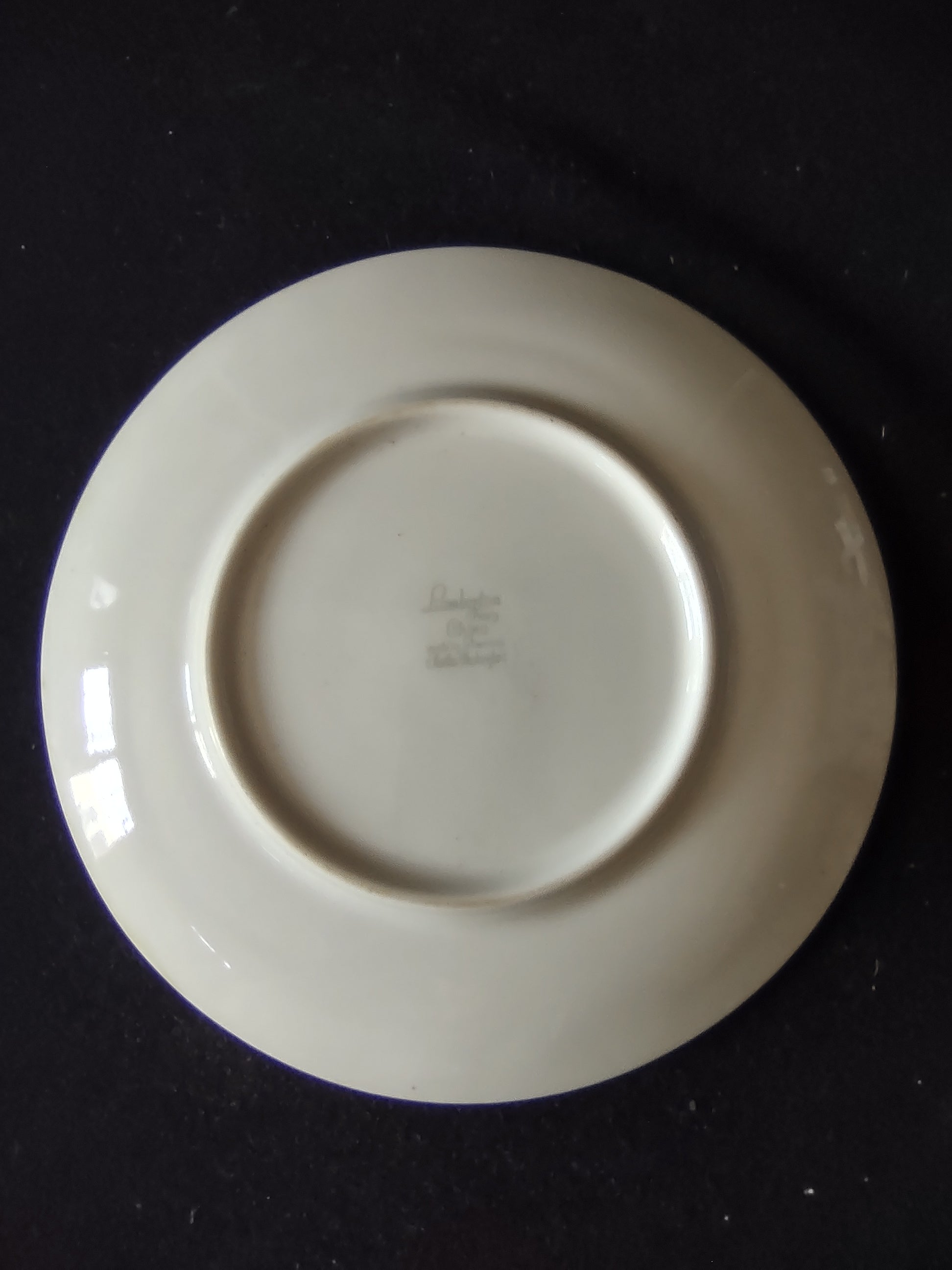 Vintage Lamberton China Blue & Gold Floral Bread Plates Set of 2 [6793]