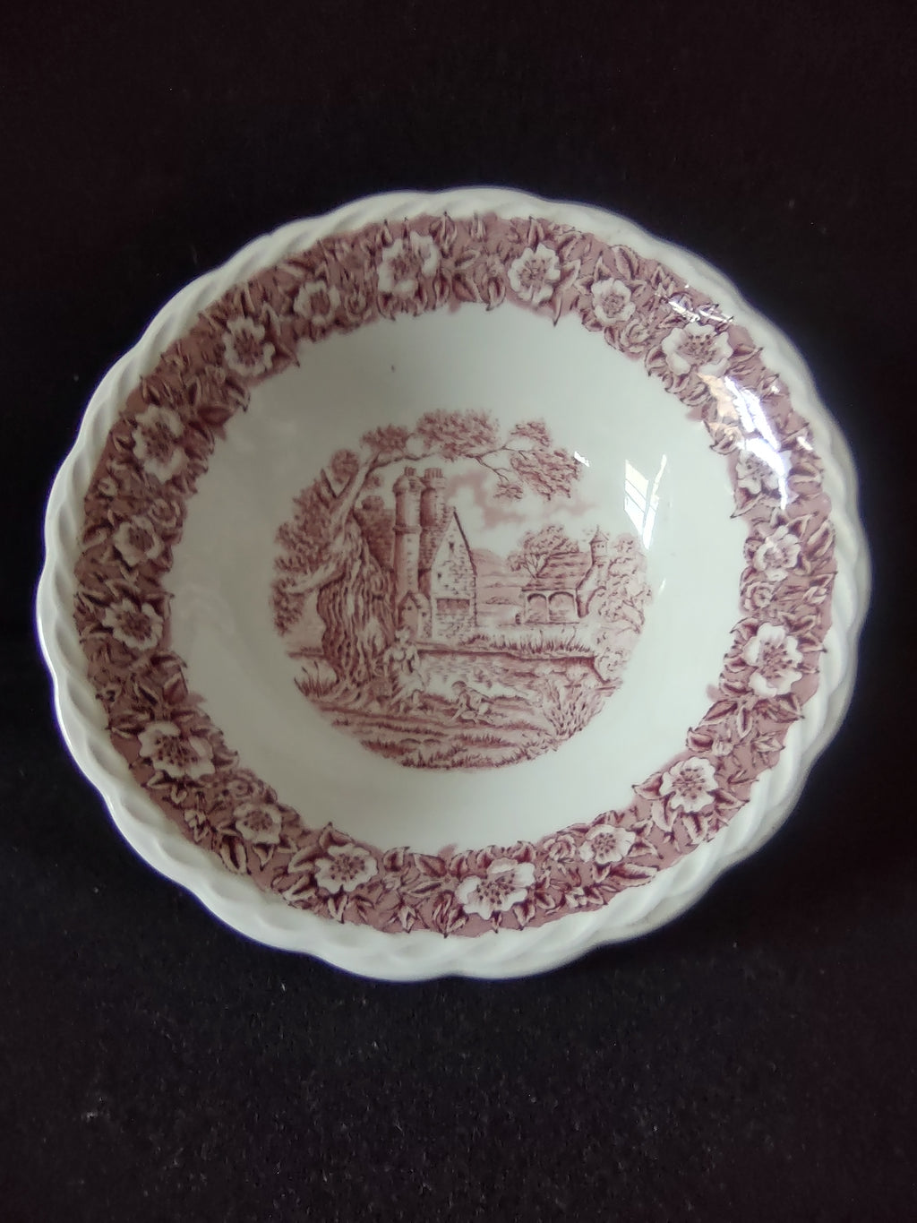 Vintage Franciscan Ironstone Countryside Berry Bowl Purple [6794]