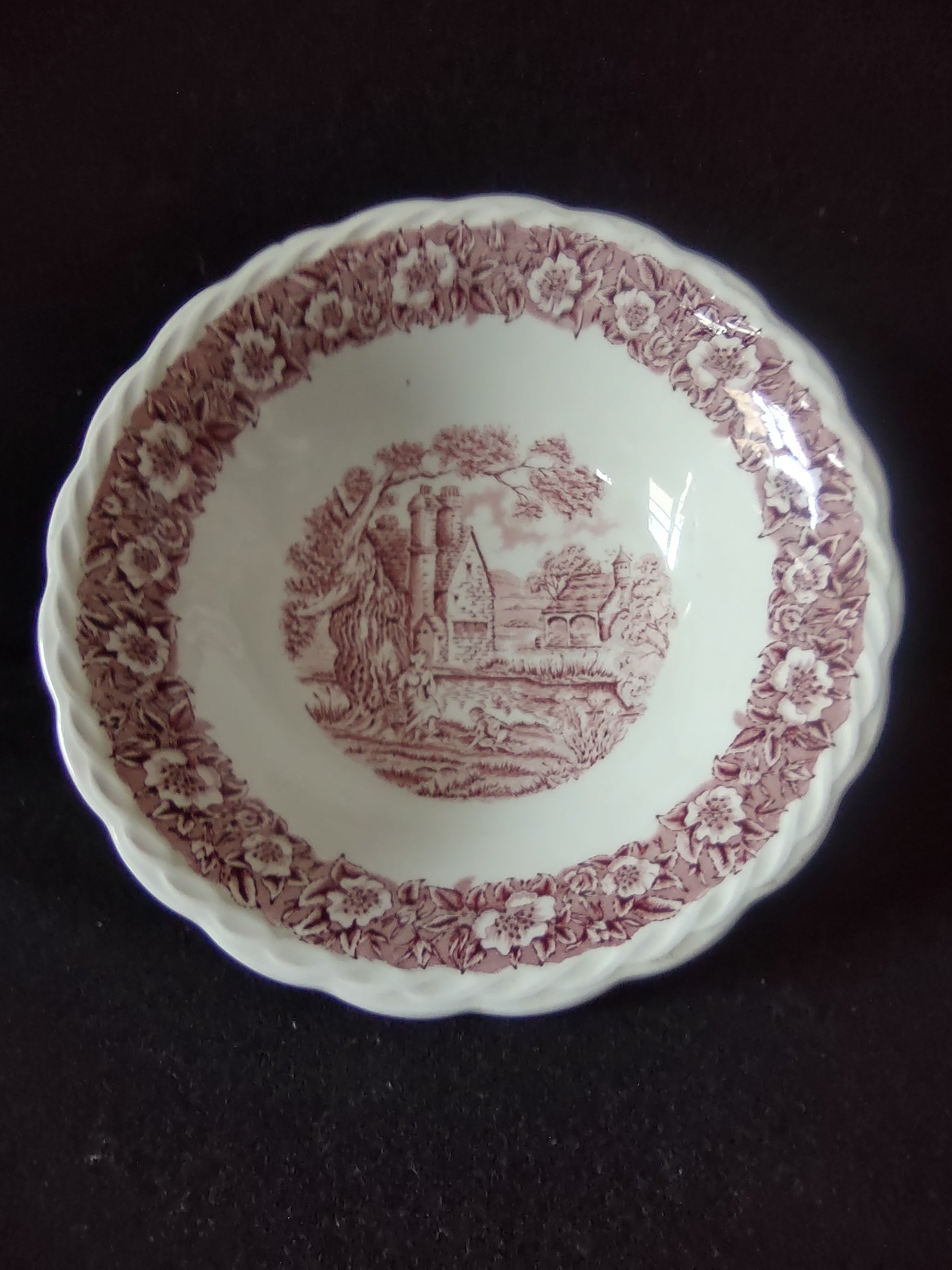 Vintage Franciscan Ironstone Countryside Berry Bowl Purple [6794]