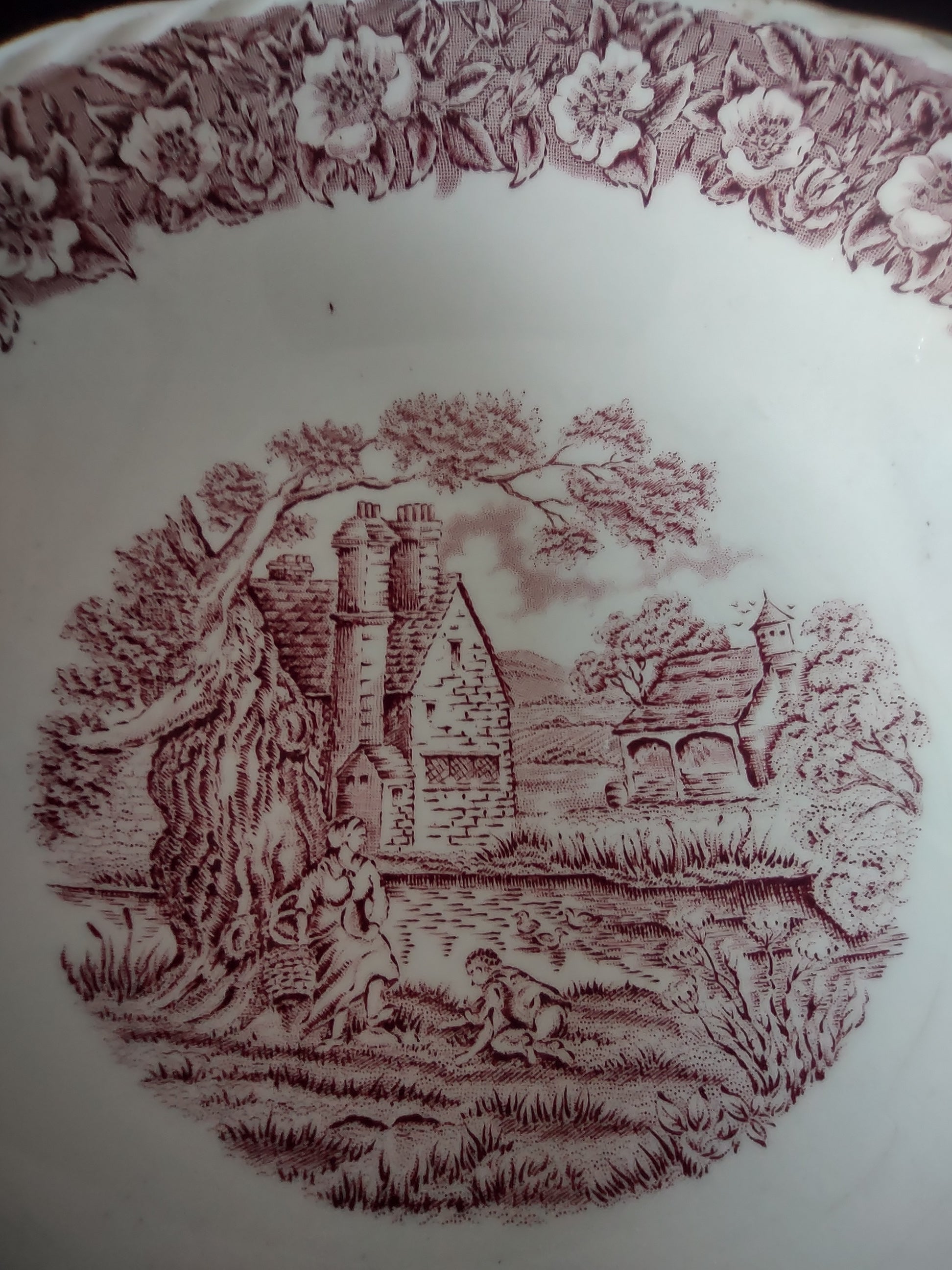 Vintage Franciscan Ironstone Countryside Berry Bowl Purple [6794]