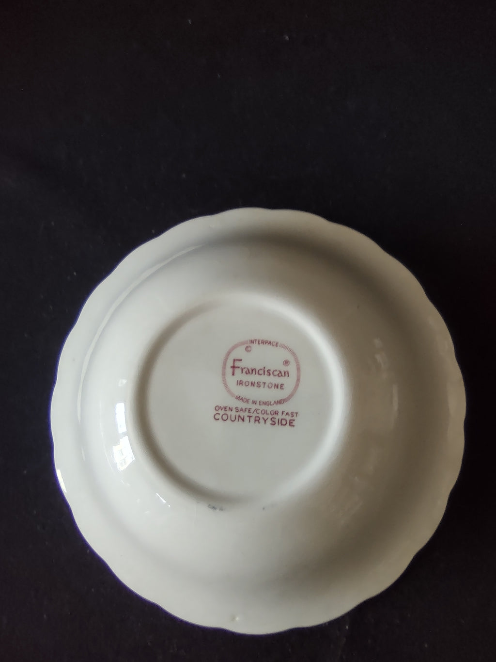 Vintage Franciscan Ironstone Countryside Berry Bowl Purple [6794]