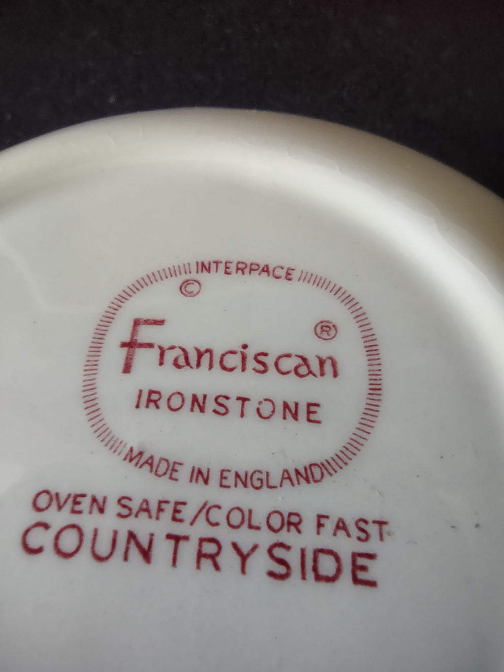 Vintage Franciscan Ironstone Countryside Berry Bowl Purple [6794]