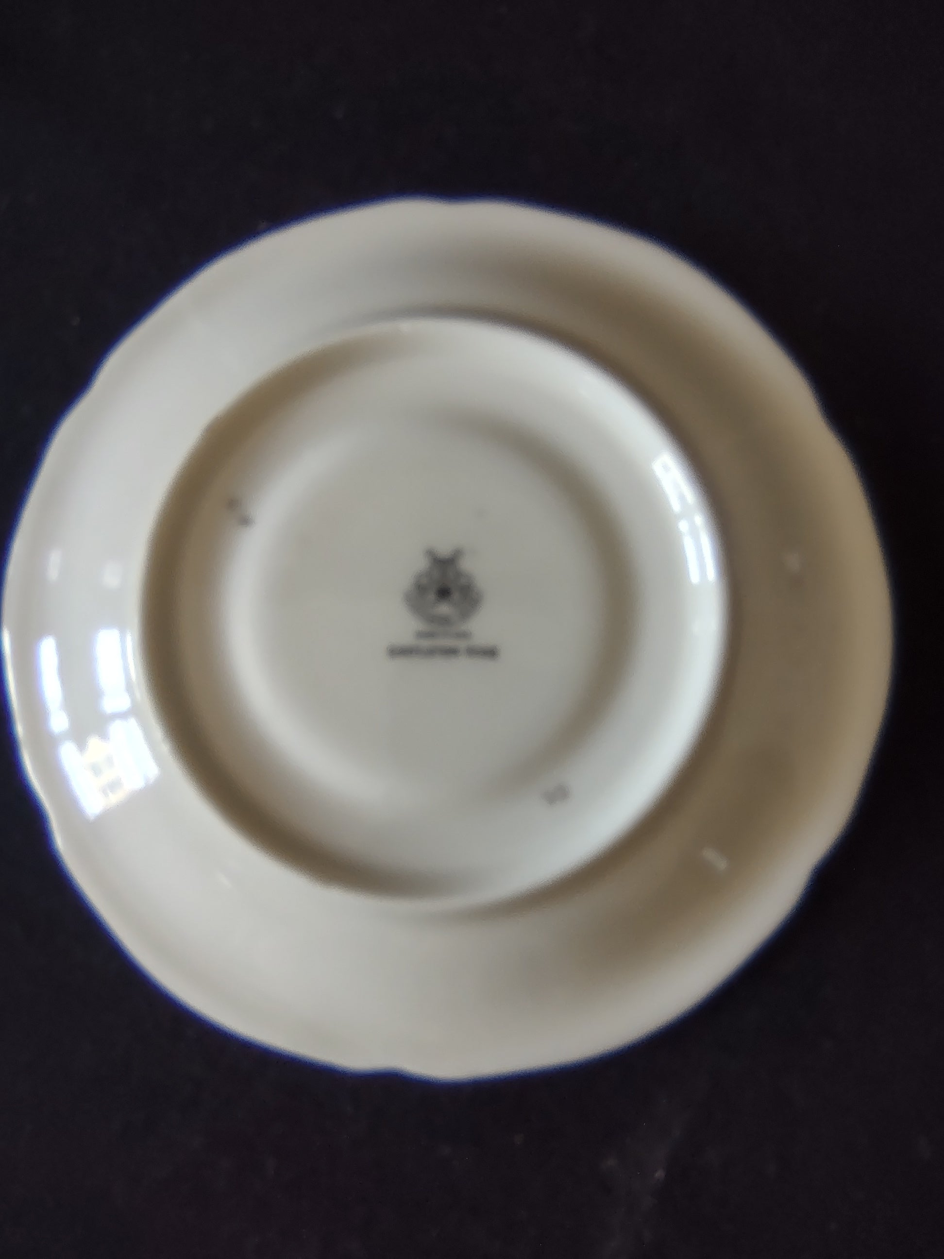 Vintage Castleton China Rose Saucer Pink Roses Gold Beaded Rim USA [6795]