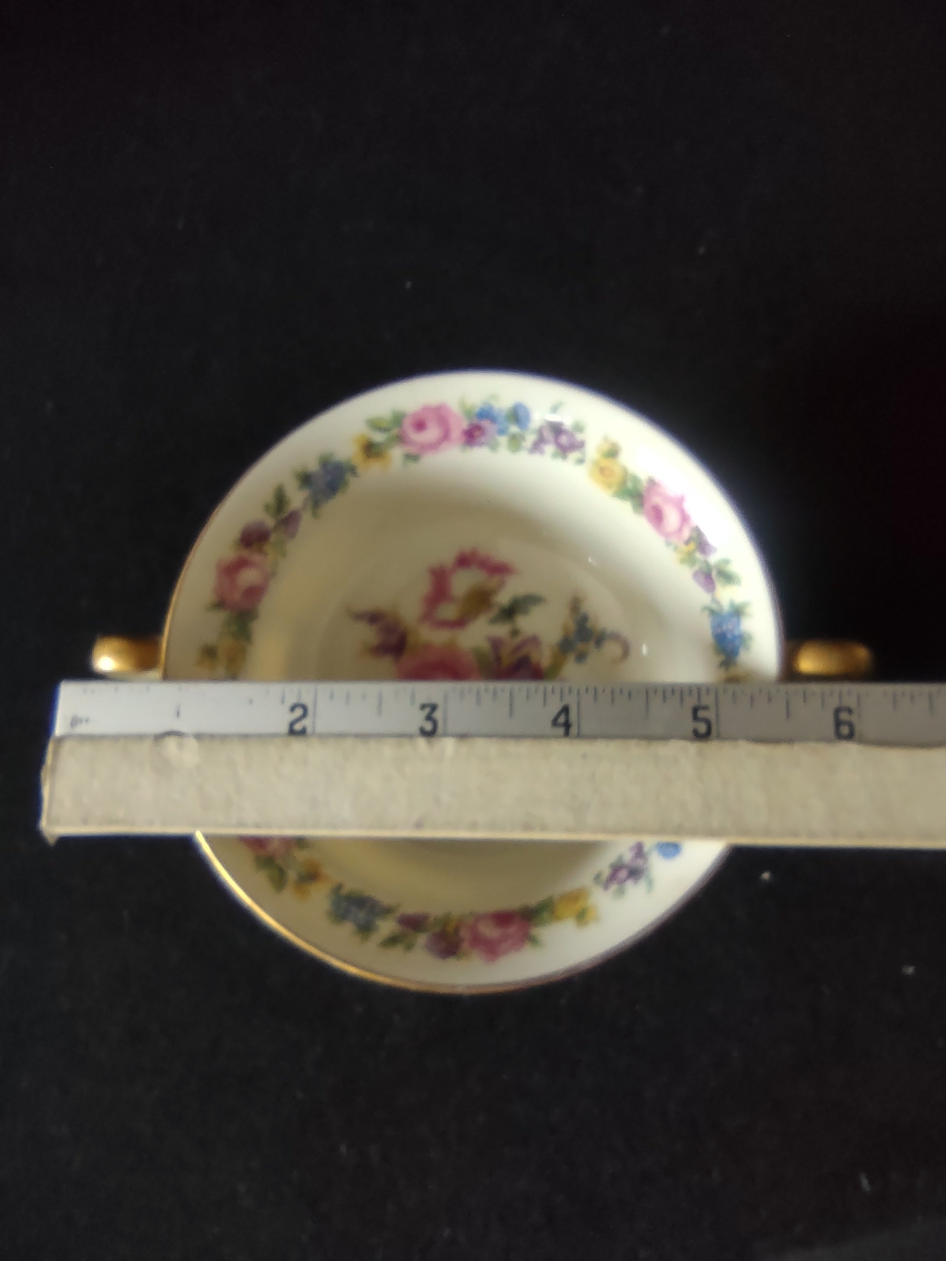 Vintage Castleton China Castleton Manor Cream Soup Bowl Pink Roses [6796]