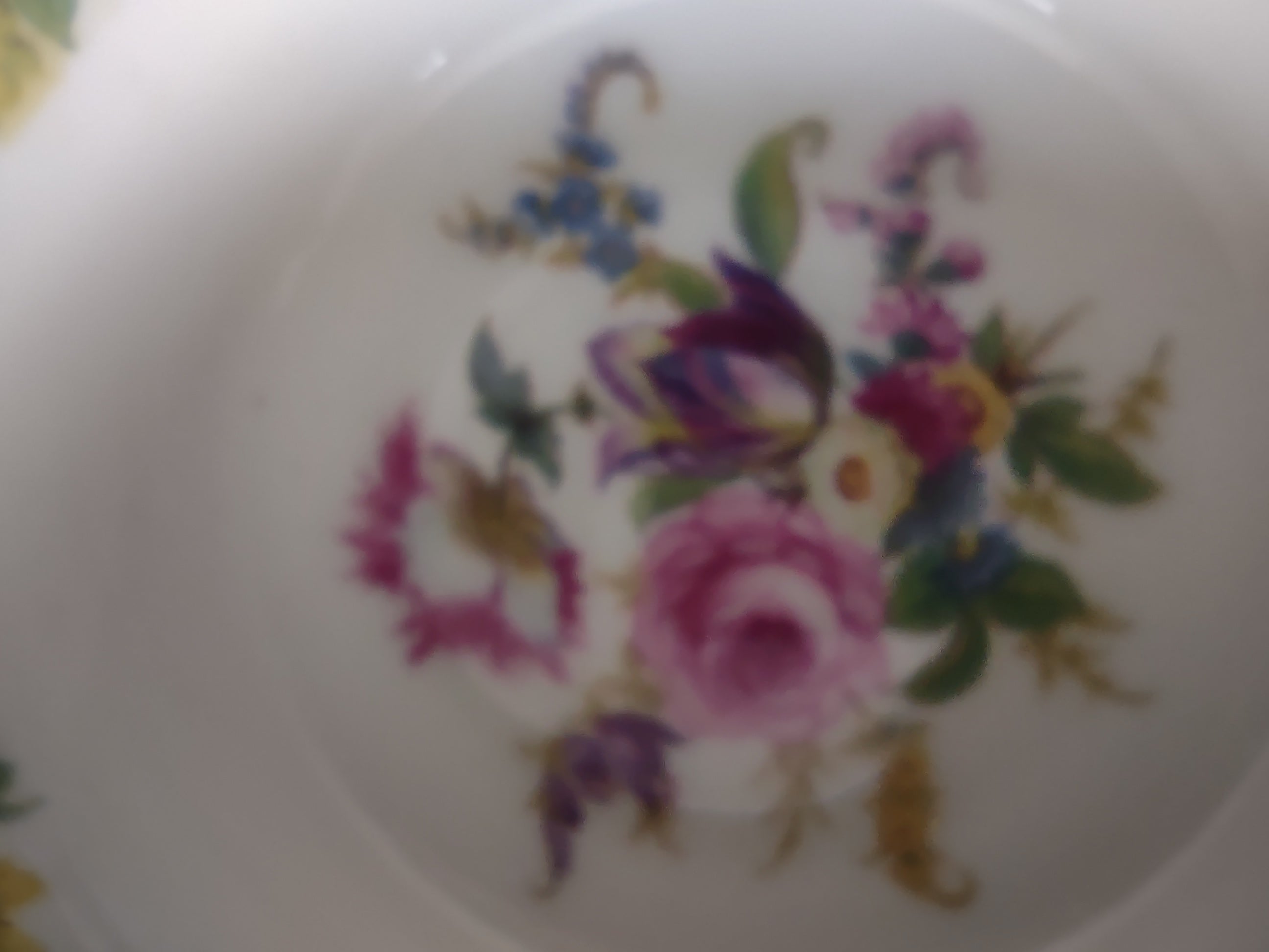 Vintage Castleton China Castleton Manor Cream Soup Bowl Pink Roses [6796]