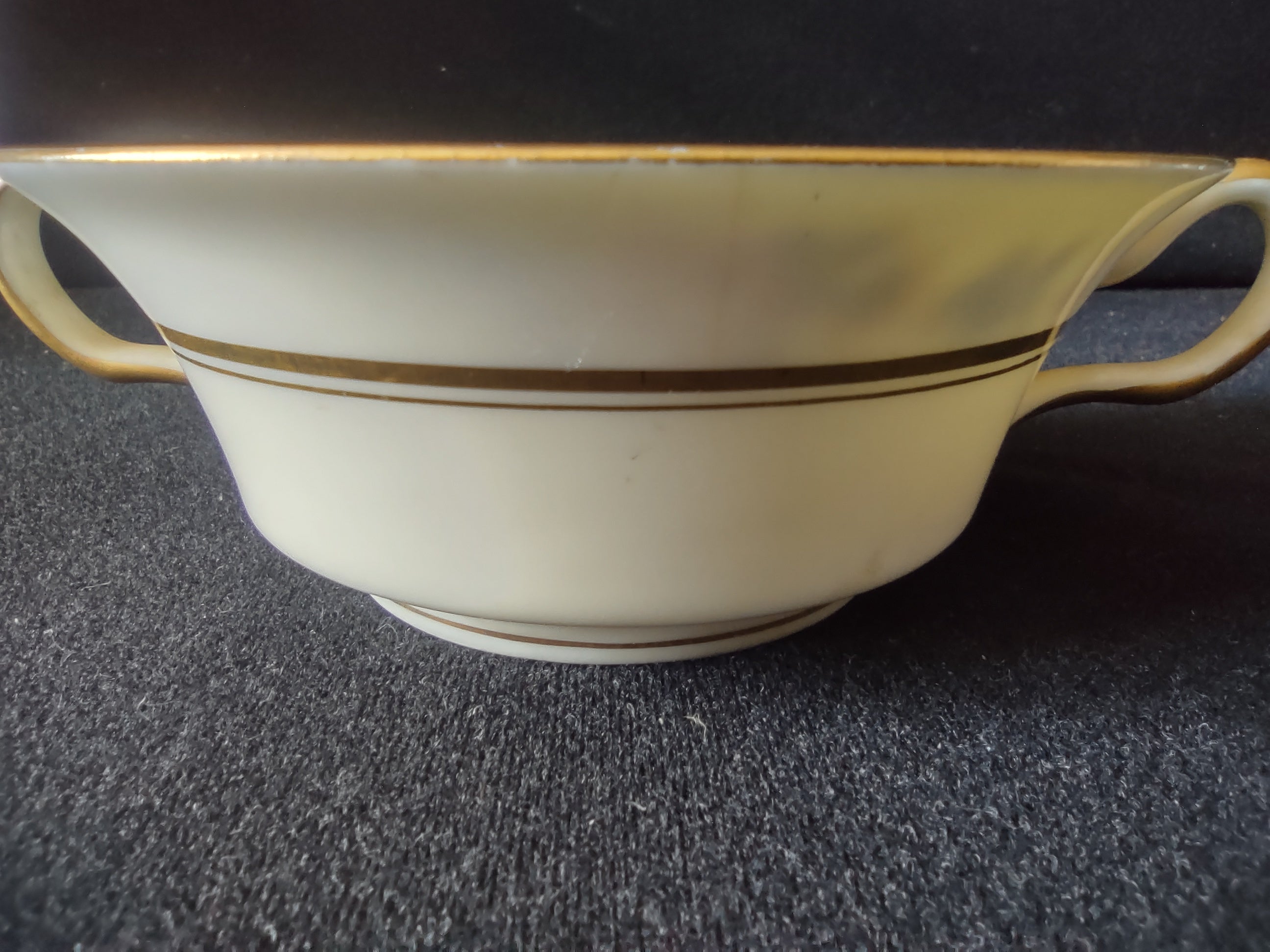 Vintage Castleton China Castleton Manor Cream Soup Bowl Pink Roses [6796]