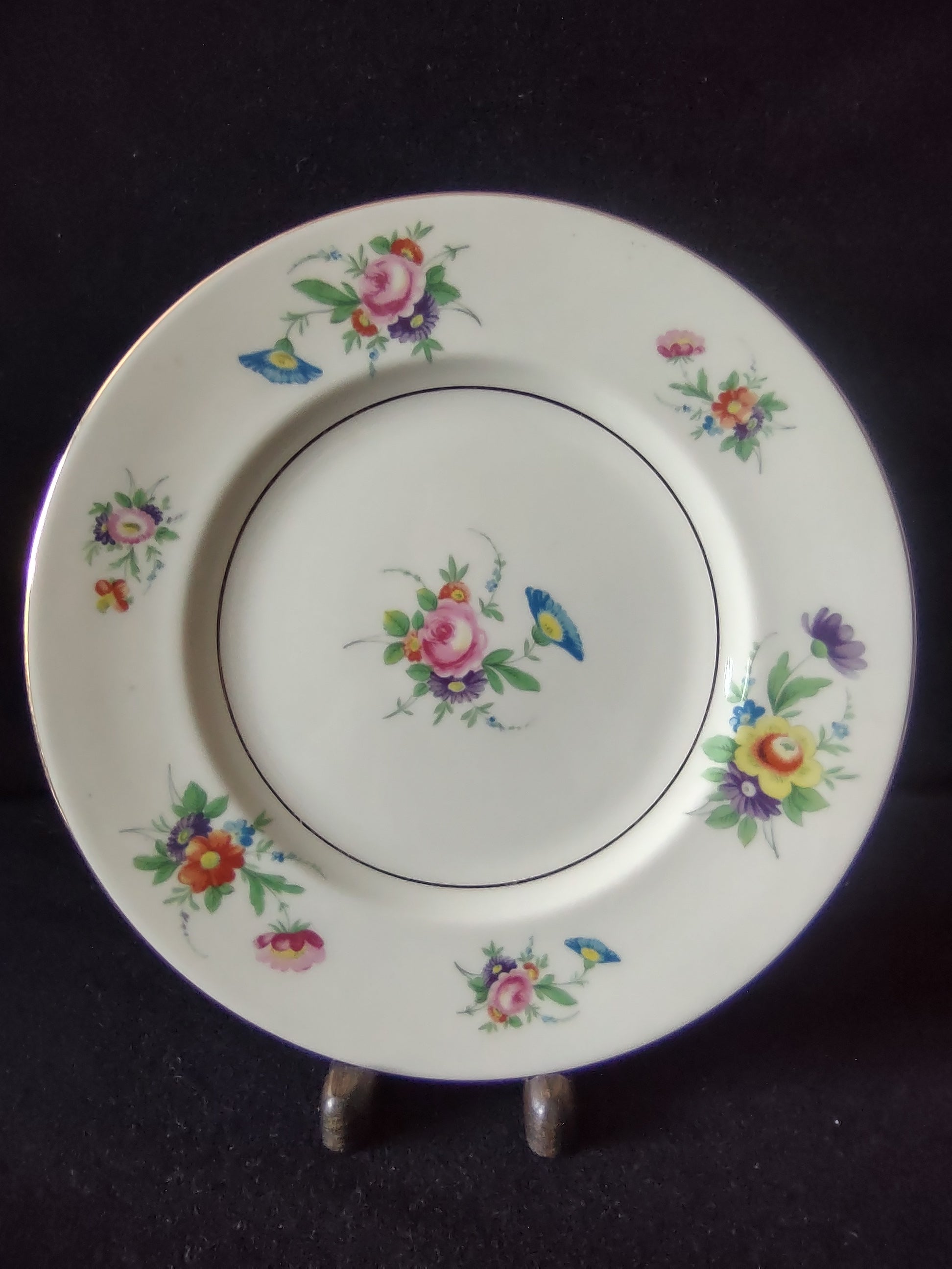 Vintage Syracuse China Selma Floral Salad Plate 8" [6797]