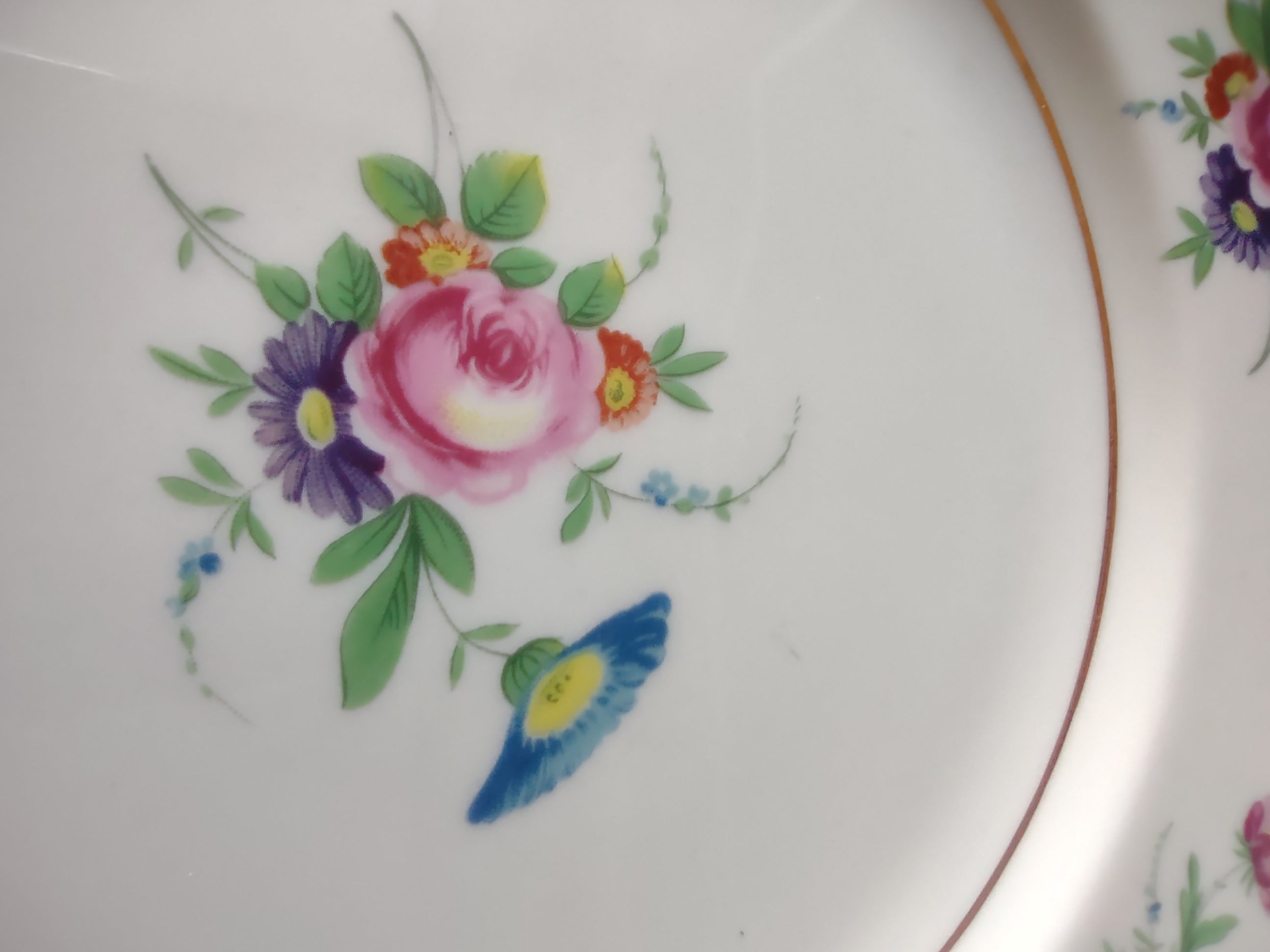 Vintage Syracuse China Selma Floral Salad Plate 8" [6797]