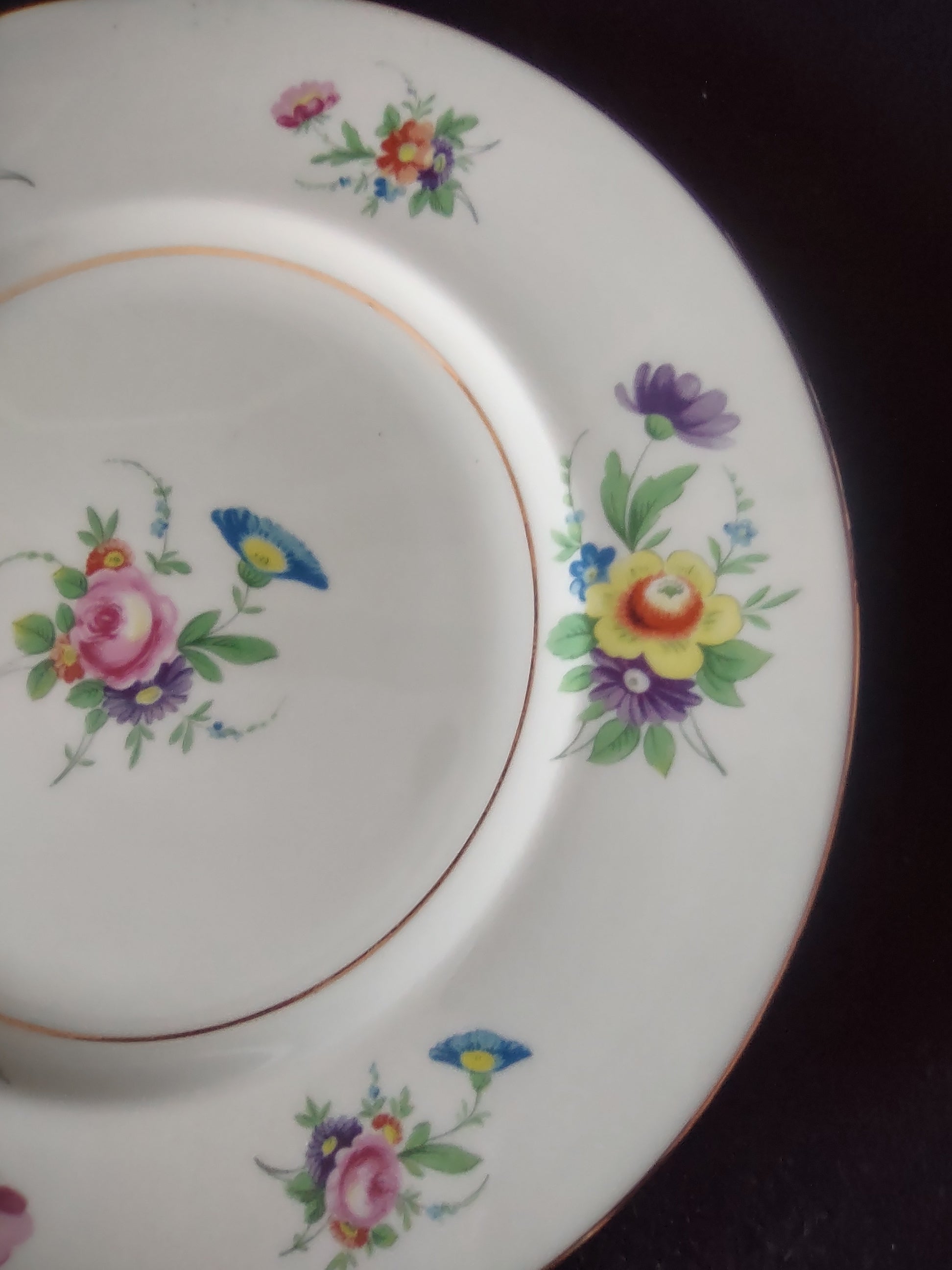 Vintage Syracuse China Selma Floral Salad Plate 8" [6797]