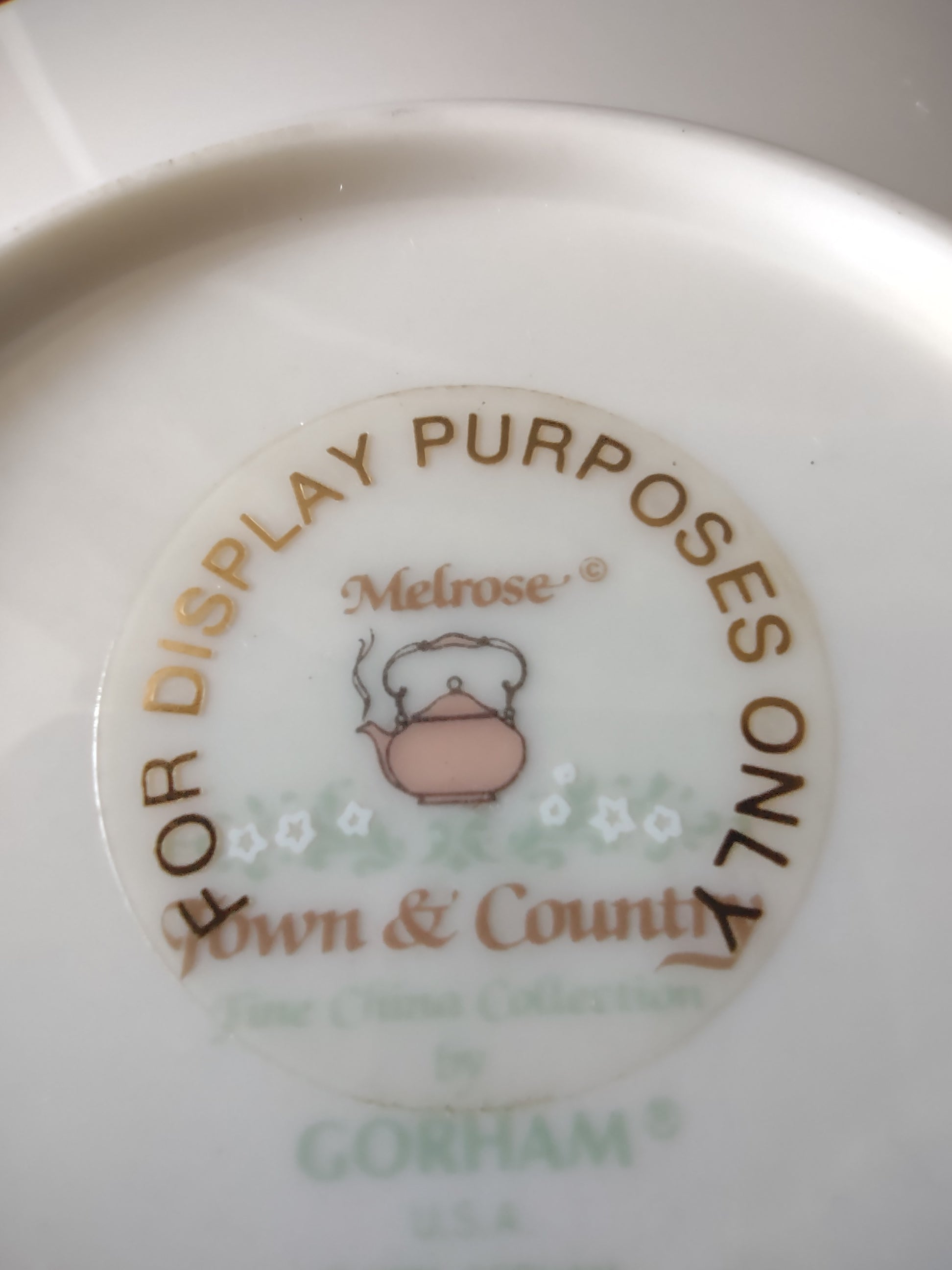 Vintage Gorham Town & Country Melrose Cup & Saucer Set [6798]