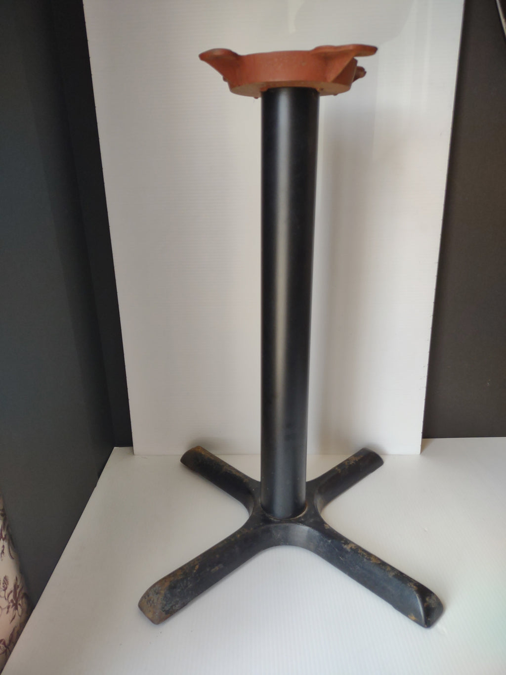 Vintage Metal 4-Leg Restaurant Table Base Industrial [6820]