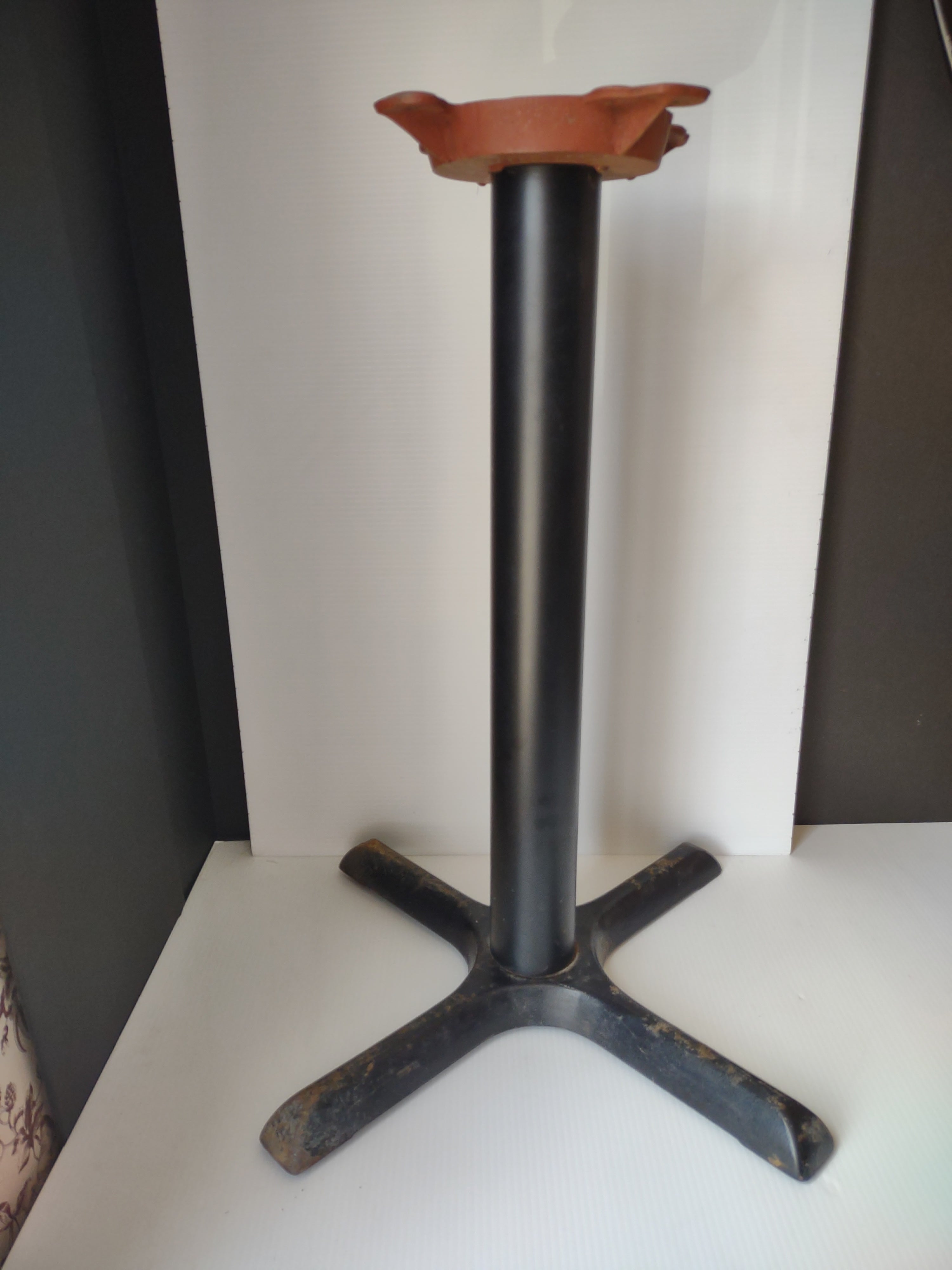 Vintage Metal 4-Leg Restaurant Table Base Industrial [6820]