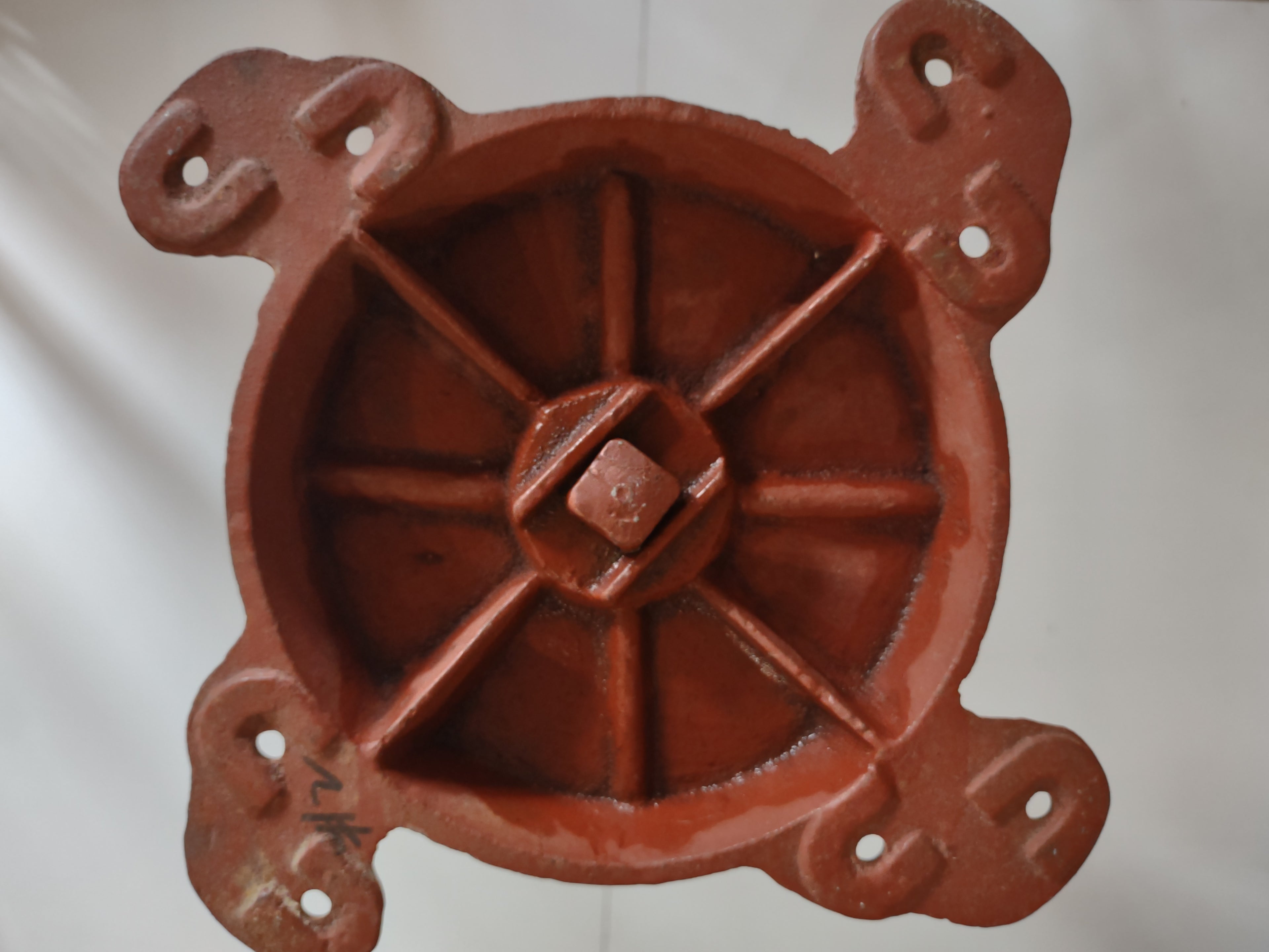 Vintage Metal 4-Leg Restaurant Table Base Industrial [6820]