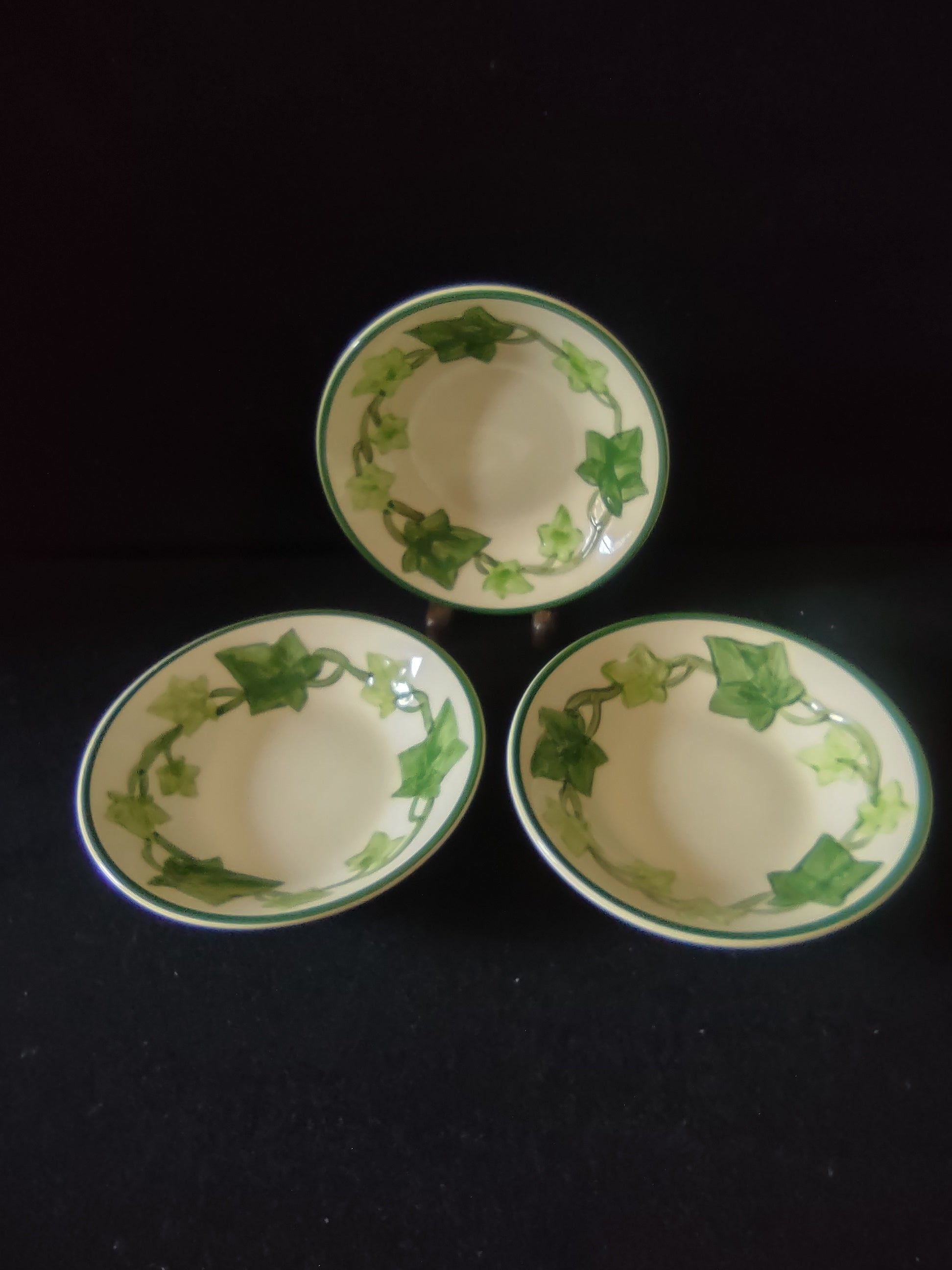 Vintage Franciscan Ivy Berry Bowls Set of 3 Earthenware [6801]