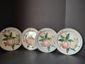Vintage Blue Ridge Southern Potteries Apple Plate Set of 4 9.5" - front view showing crazing