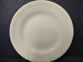 Vintage Unbranded Off-White Ribbed Rim Plate 6" - front view