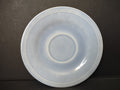 Vintage light blue ribbed ring saucer 6" - back view