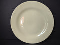 Vintage Unmarked Off-White Pale Yellow Glaze 9 inch Plate - full front view