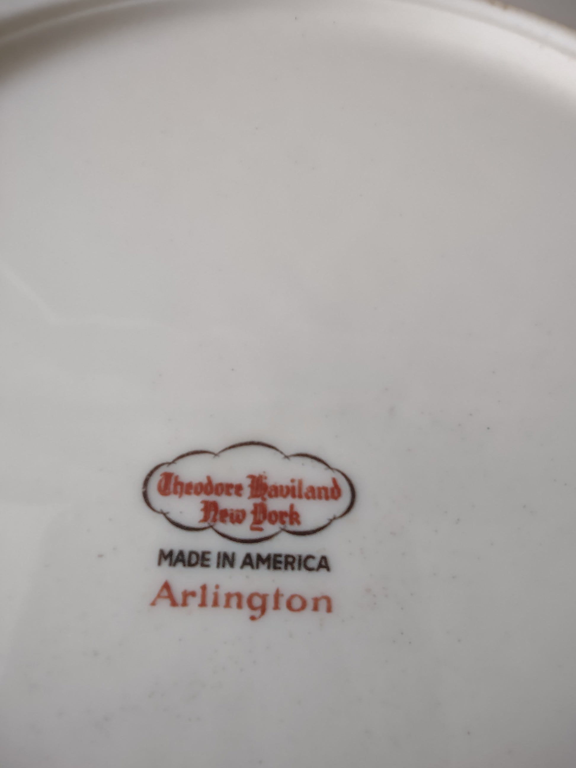 Vintage Theodore Haviland NY Arlington Dinner Plate 10.5" Pair [6806]