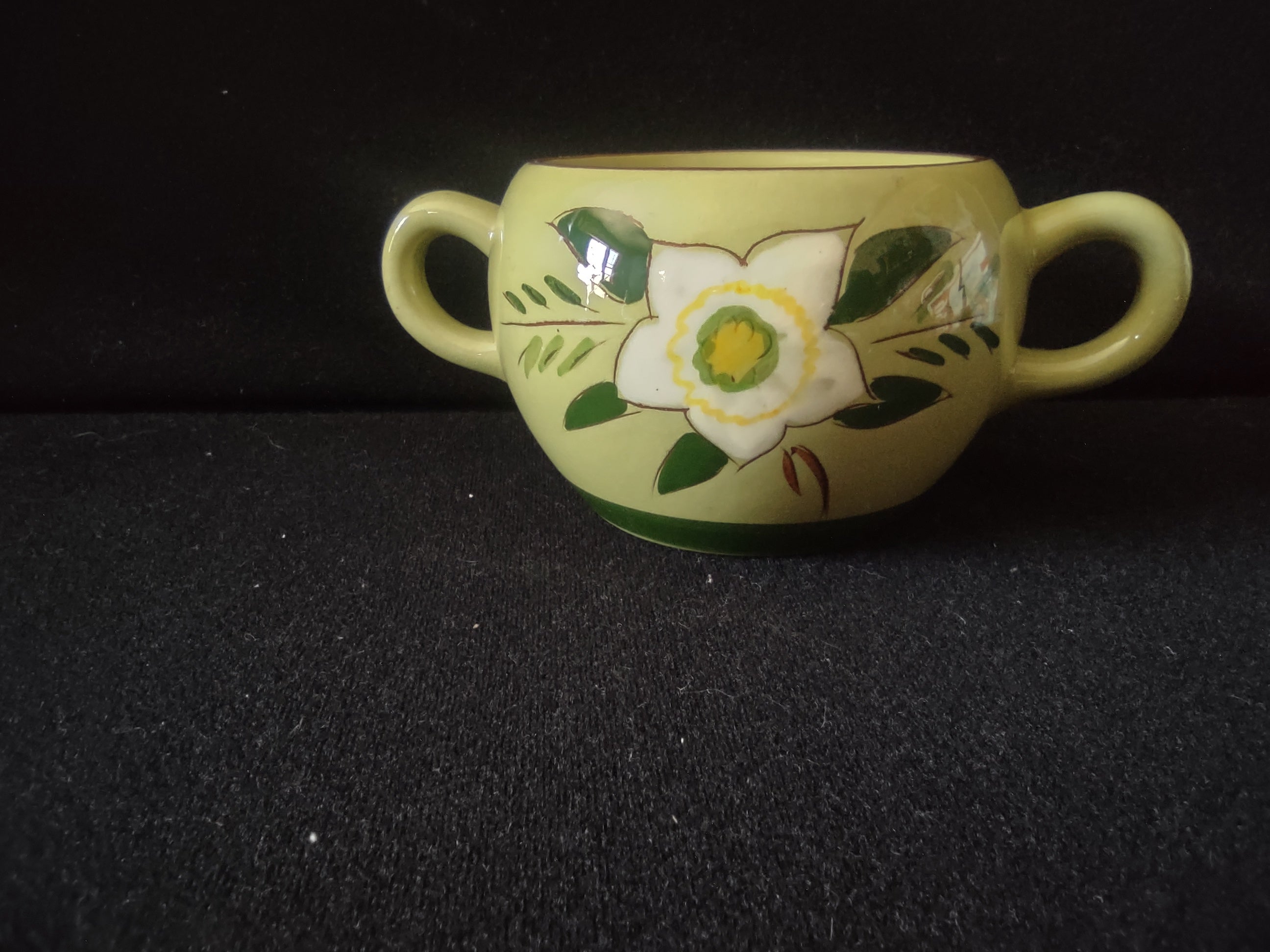 Vintage Stangl Pottery Star Flower Dbl Handle Sugar Bowl No Lid [6807]