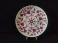 Vintage Franciscan Lorraine Maroon Saucer Gold Rim Floral [6808]
