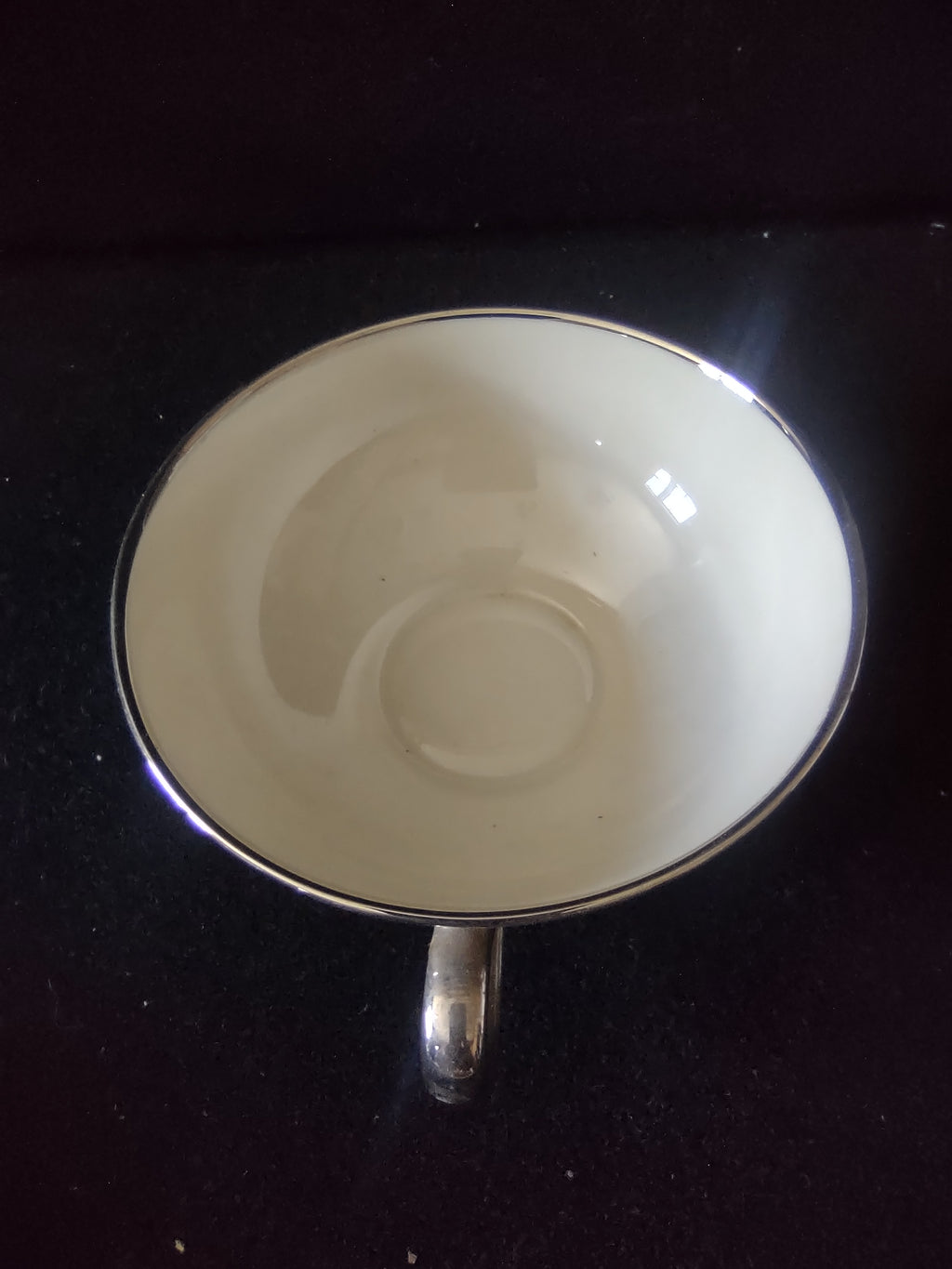 Vintage Franciscan Sandalwood Cup & Saucer Set Platinum Rim [6809]